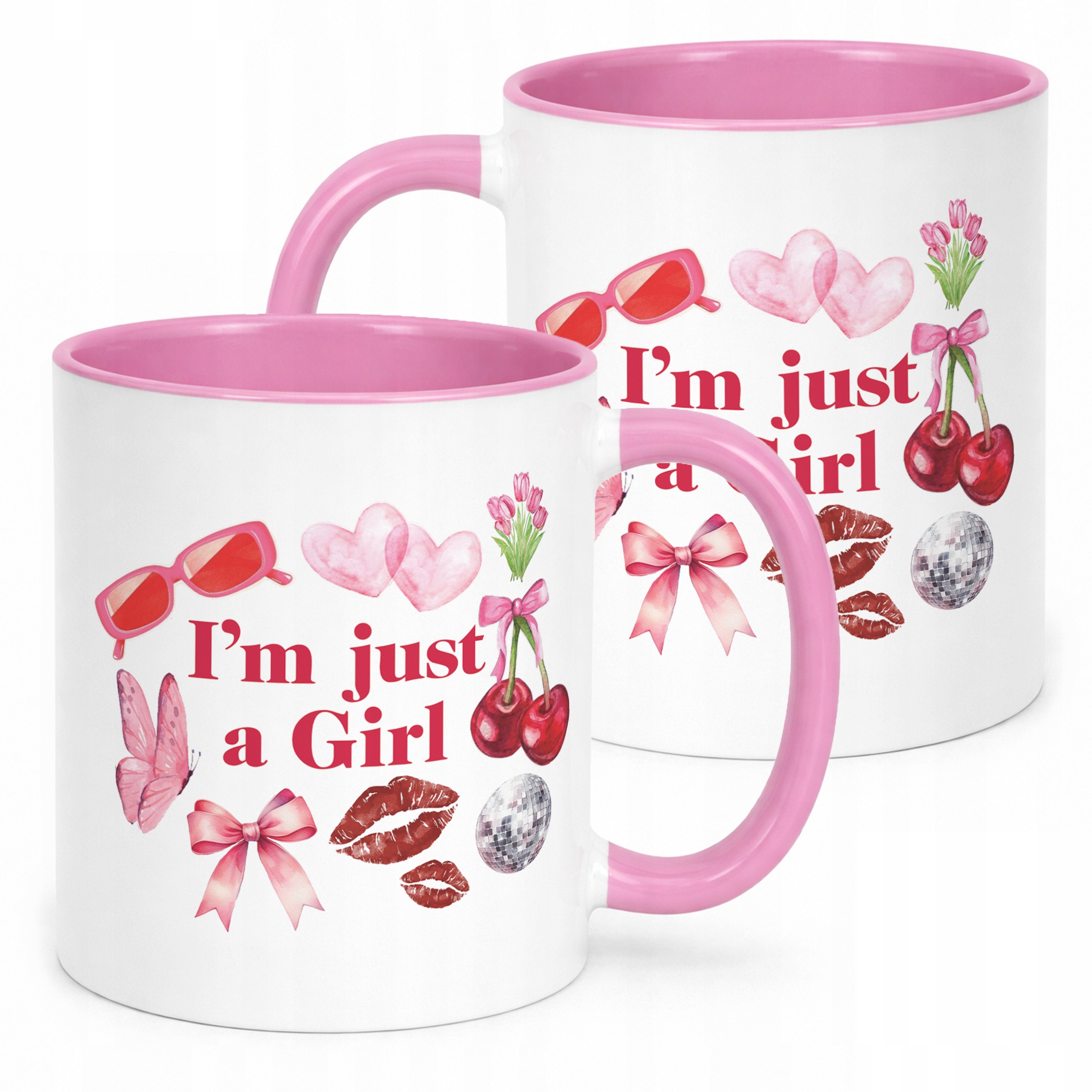 Kubek Różowy I’m Just A Girl Dla Dziewczyny Prezent Upominek