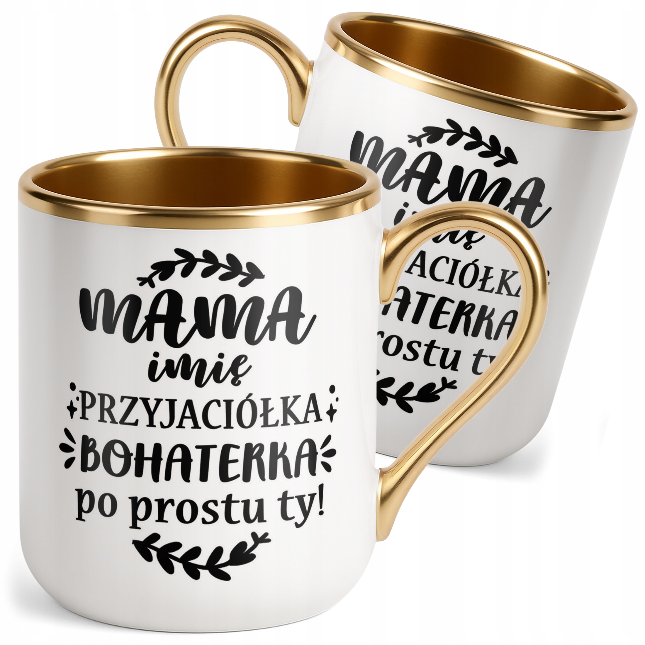 Kubek Premium Złoty Personalizowany Dzień Matki Dla Mamy Prezent Upominek