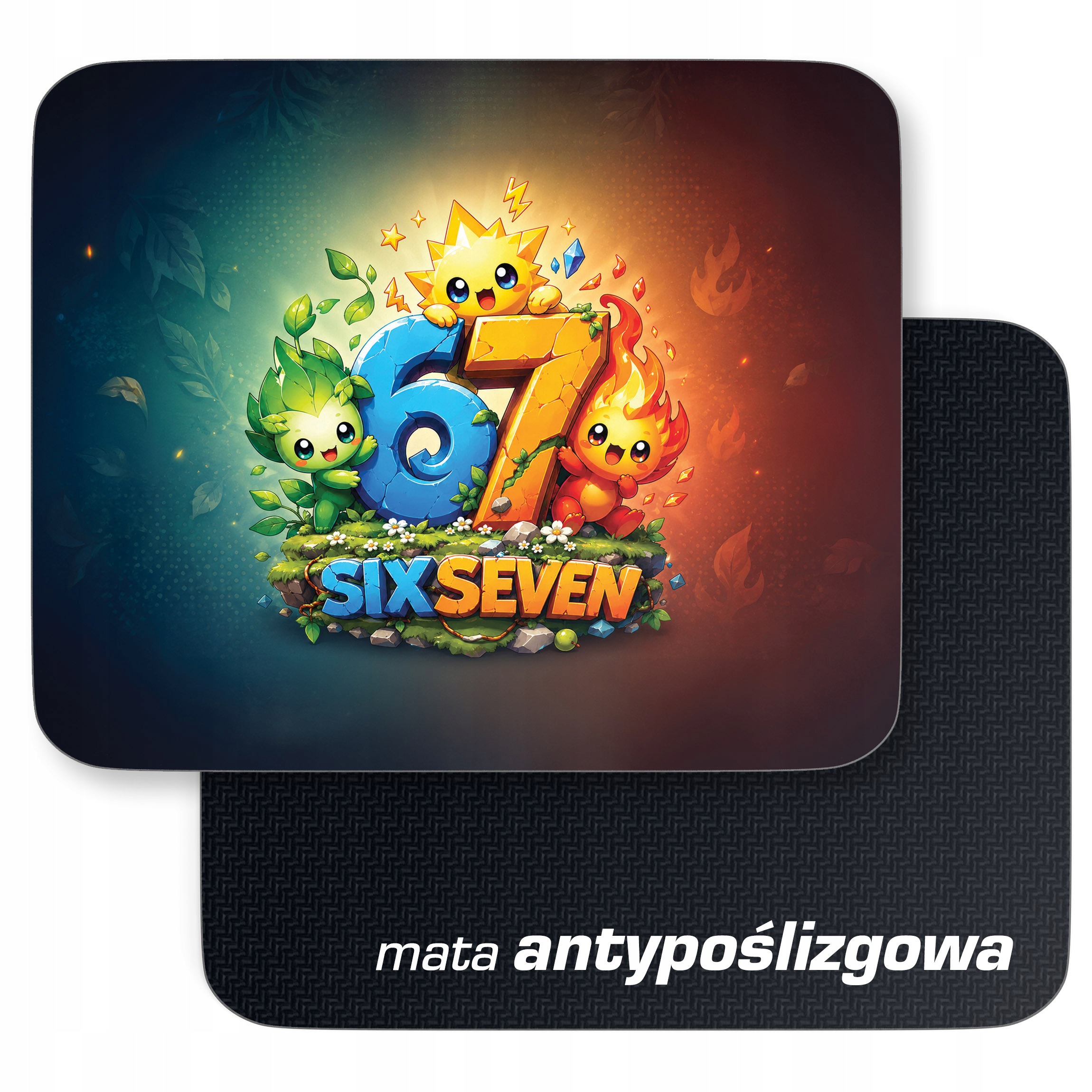Podkładka pod mysz z nadrukiem 67 Six Seven dla graczy