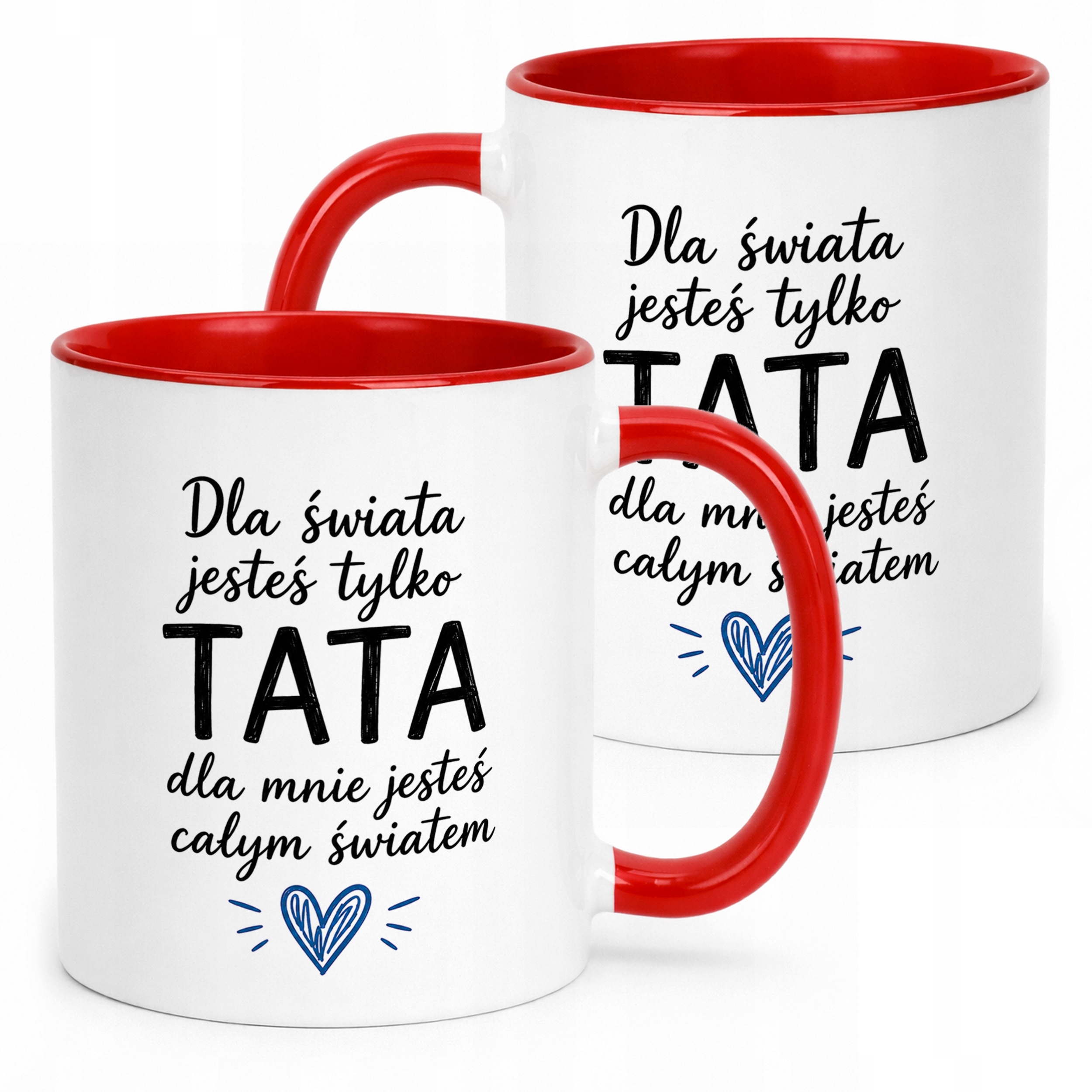 Kubek Czerwony Dzień Ojca prezent dla tatusia upominek