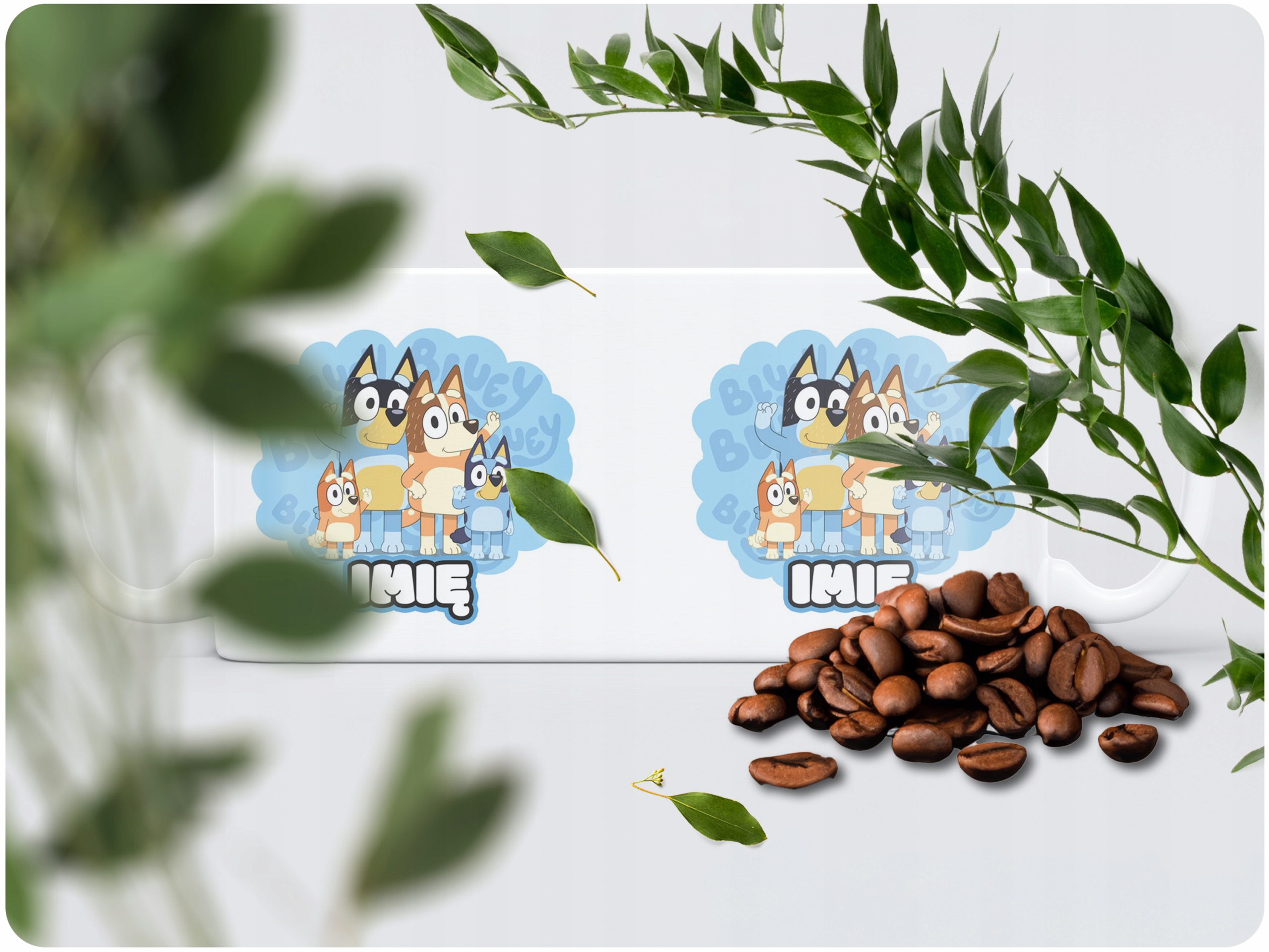Kubek ceramiczny Bluey Personalizowany z Imieniem Prezent Dla Dziecka