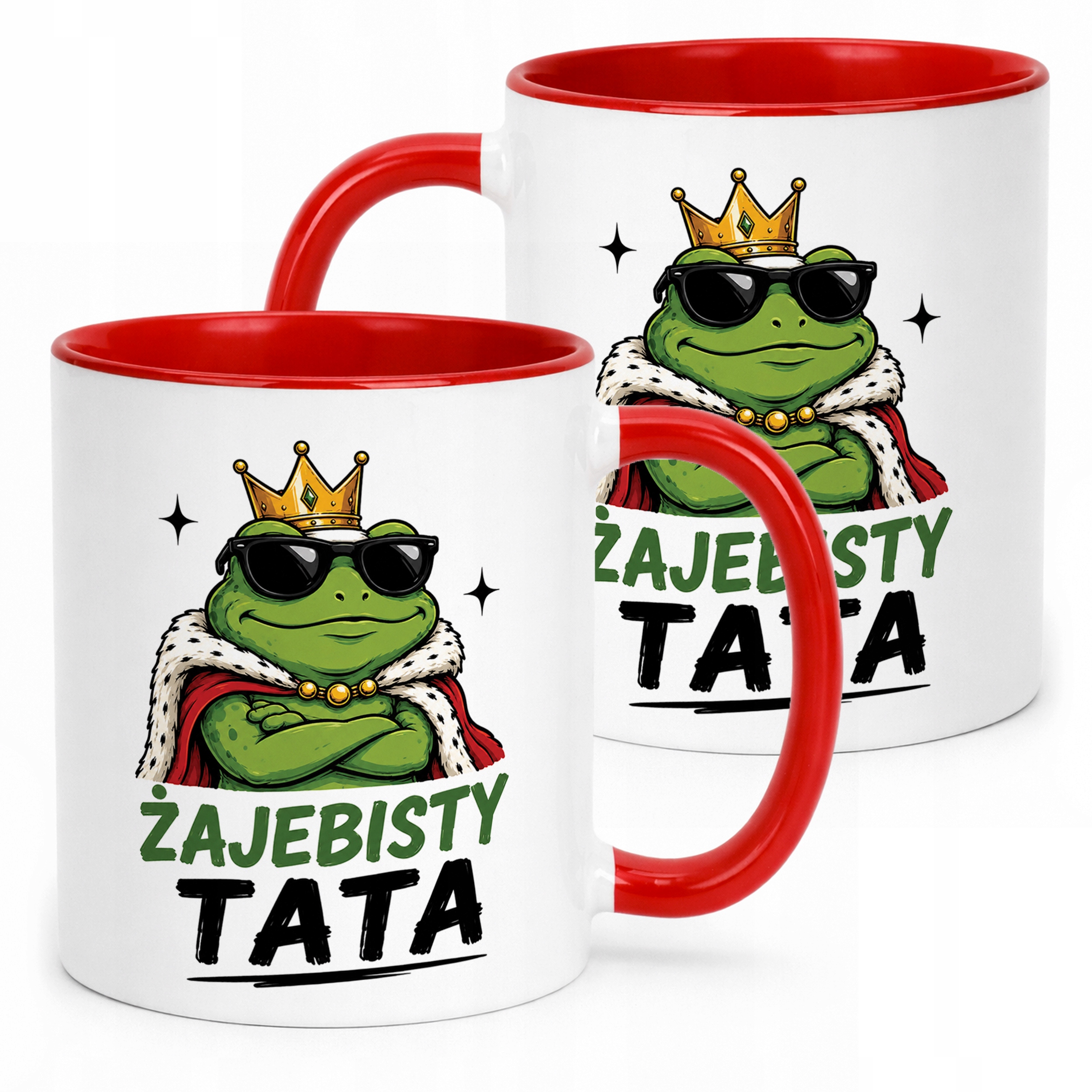 Kubek Czerwony upominek na Dzień Ojca prezent dla taty
