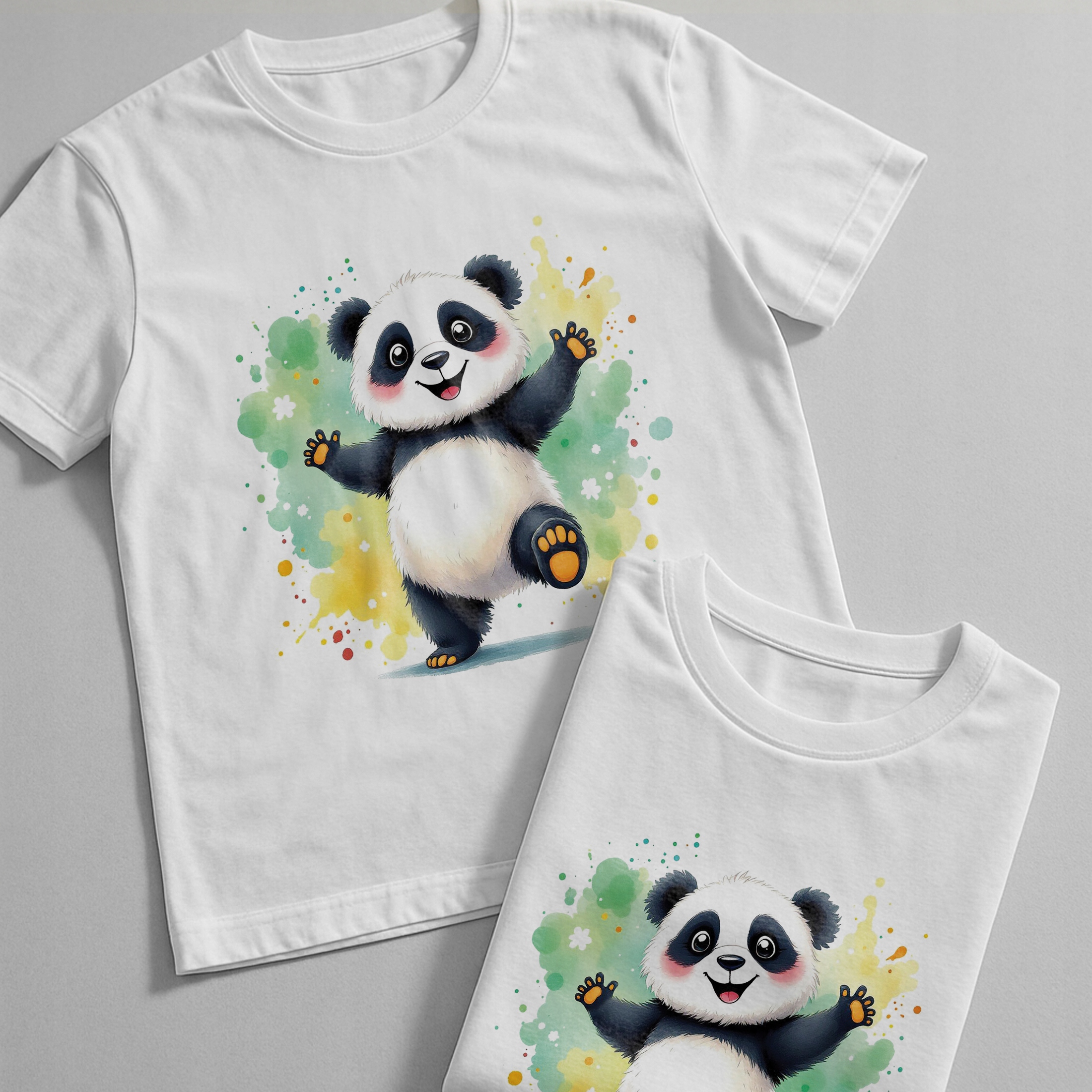 Koszulka biała dziecięca Panda Zwierzak Słodki