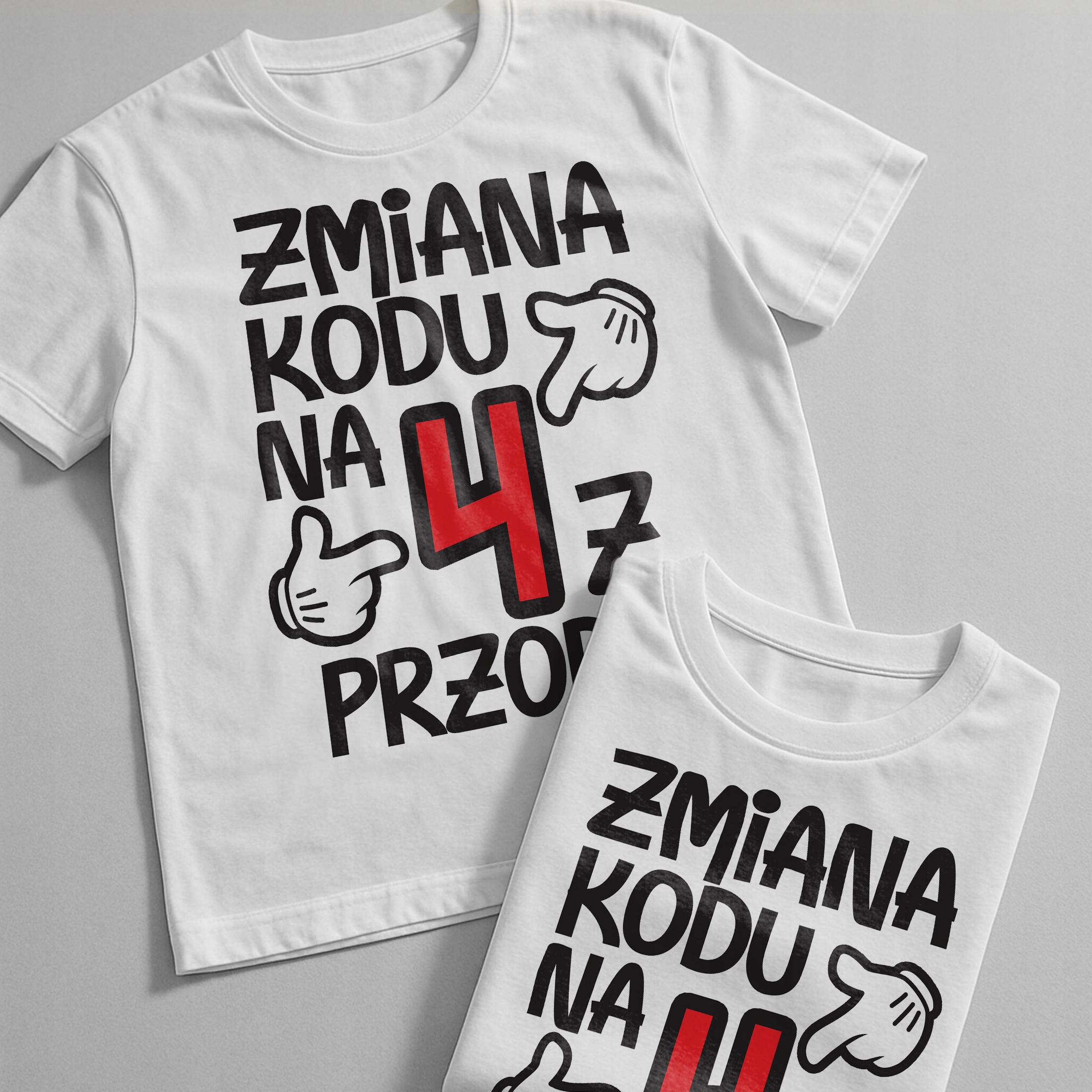 Koszulka biała męska Zmiana Kodu 40 Urodziny Prezent
