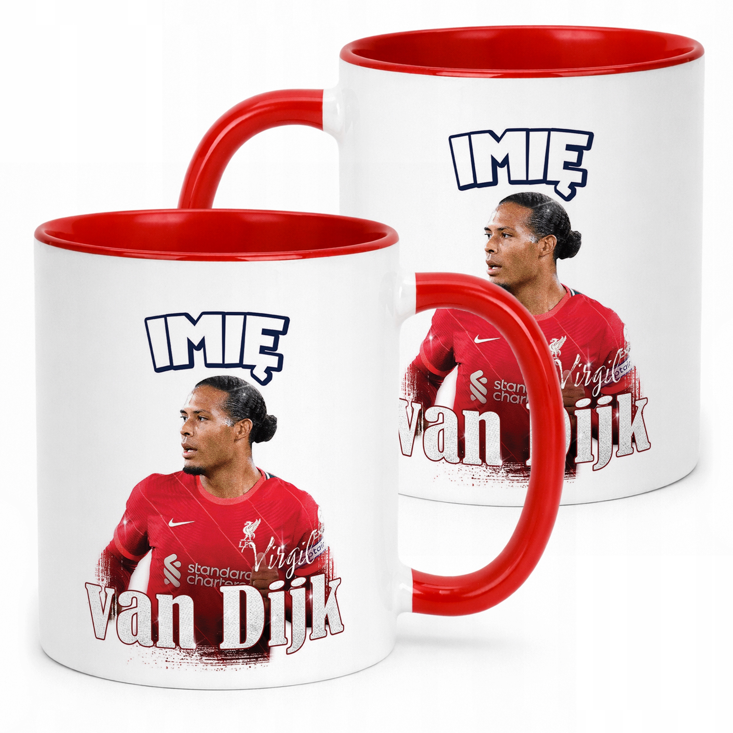 Kubek Czerwony Personalizowany Virgil van Dijk Liverpool Prezent