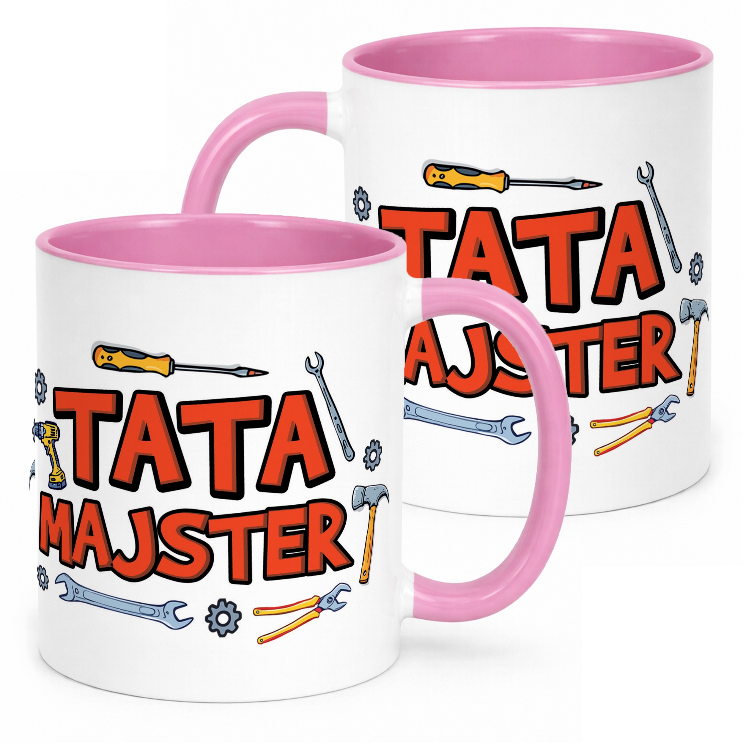 Kubek Różowy Dzień Ojca Dla Taty Tata Majster Prezent