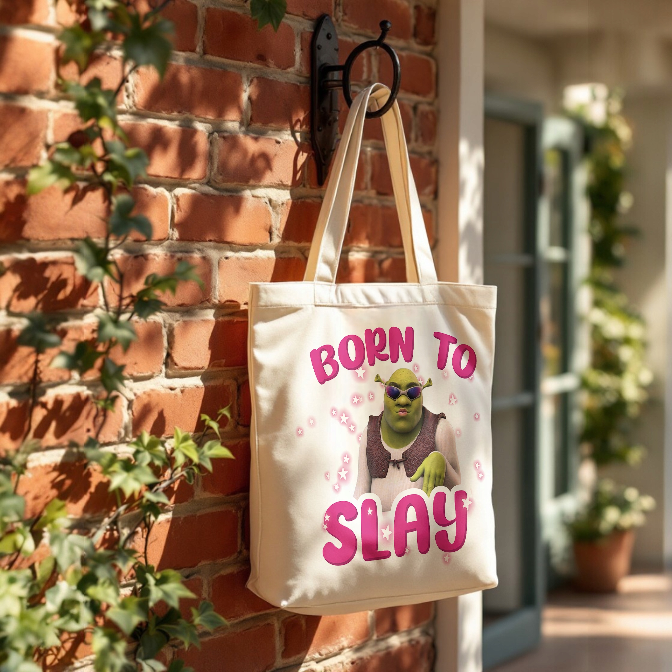 Torba bawełniana premium Born To Slay Zabawny Prezent Zabawny Prezent
