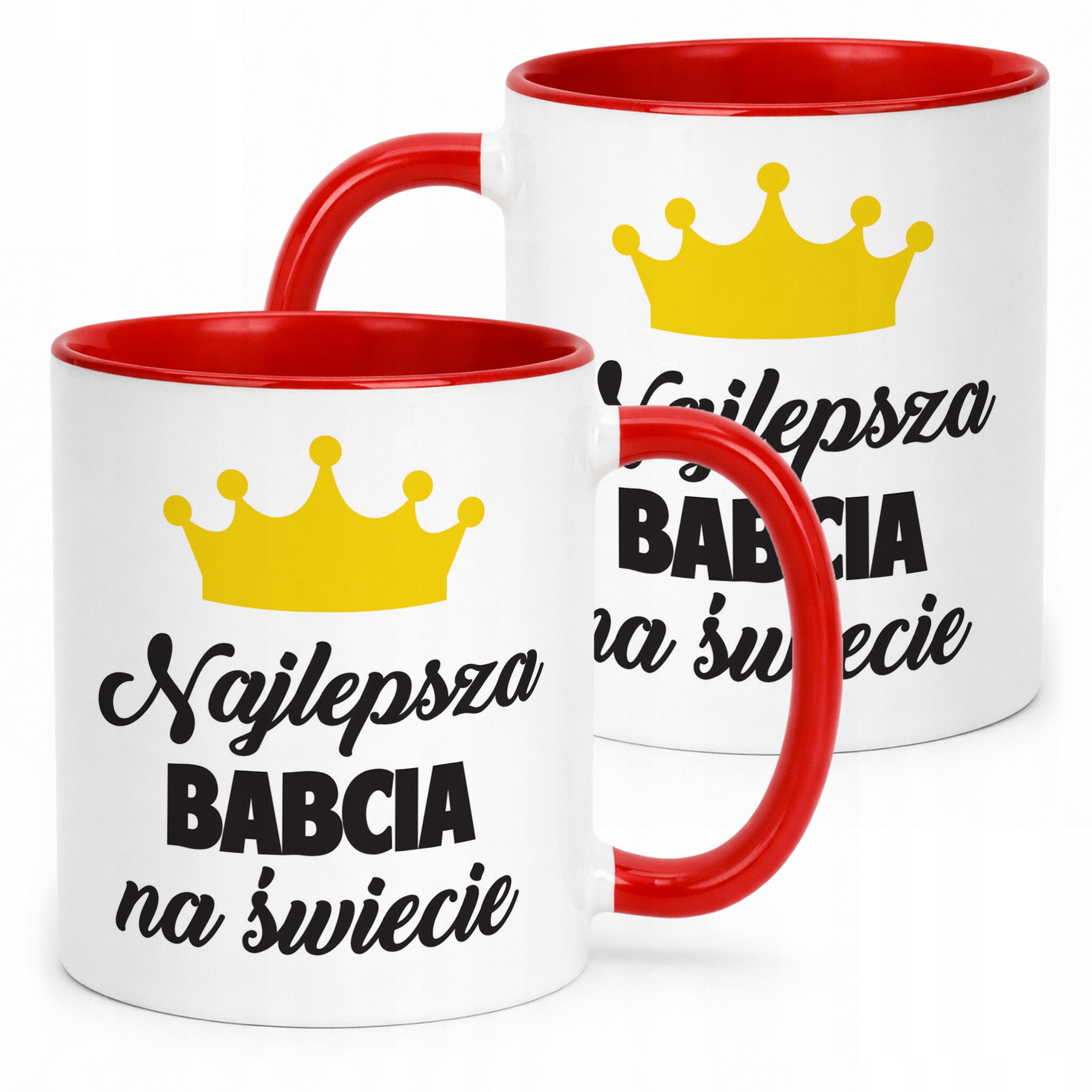 Kubek Czerwony Dzień Babci Najlepsza Babcia Prezent Upominek