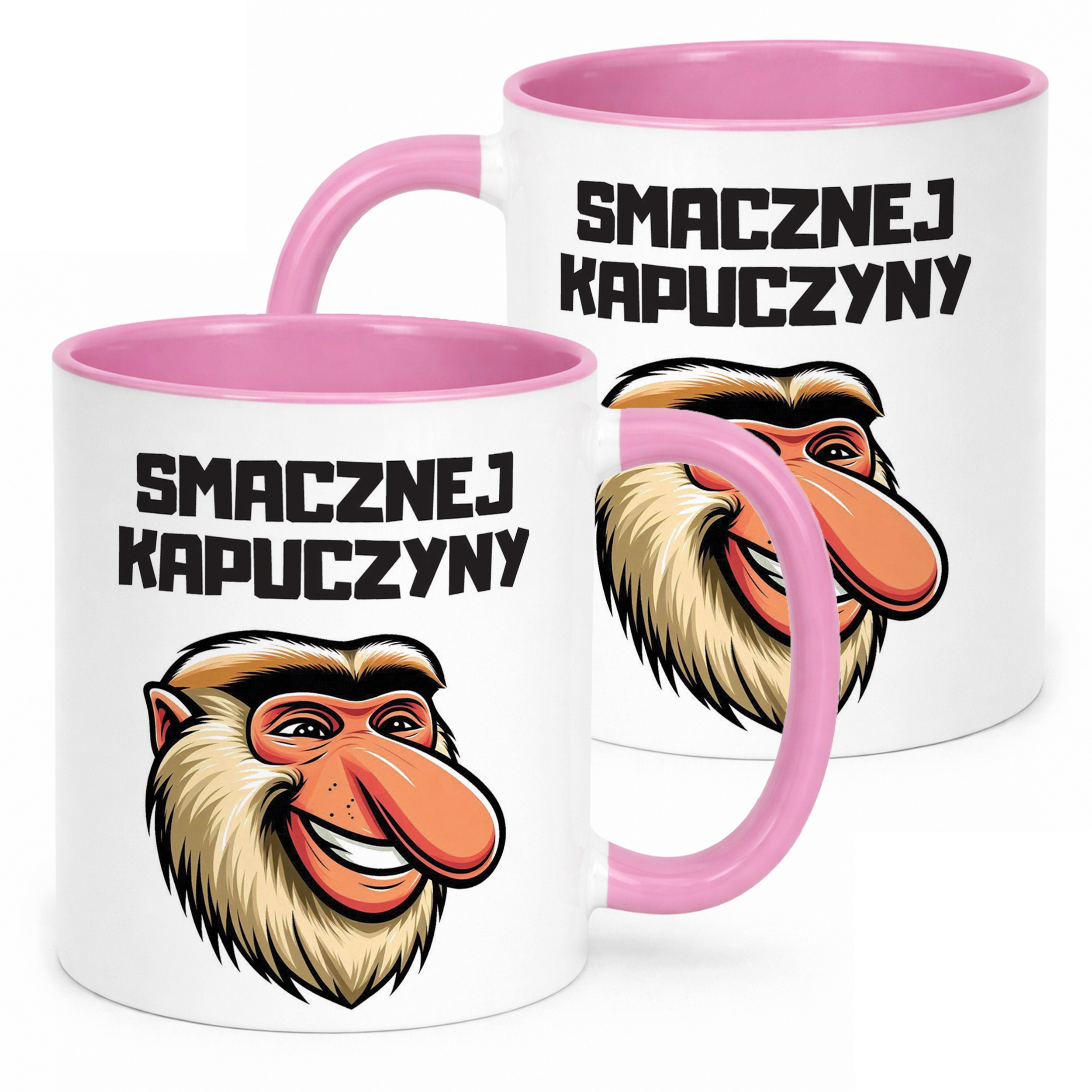 Kubek Różowy Janusz Nosacz Kawa Zabawny Prezent Upominek