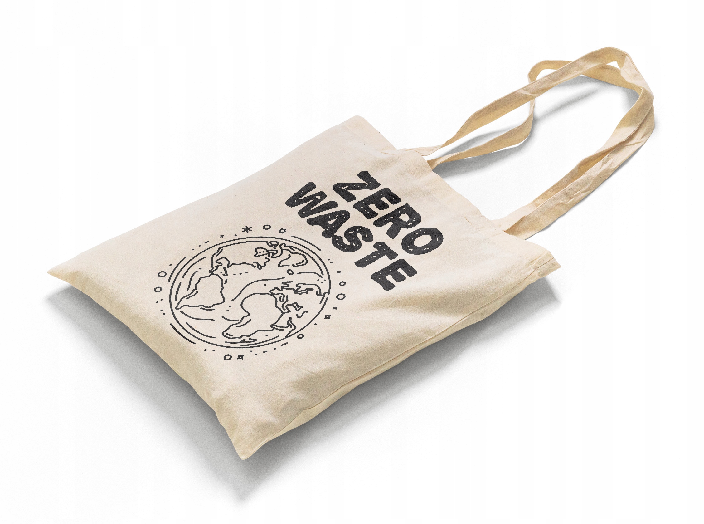 Torba bawełniana materiałowa na zakupy EKO Ekologia Ziemia ZERO WASTE