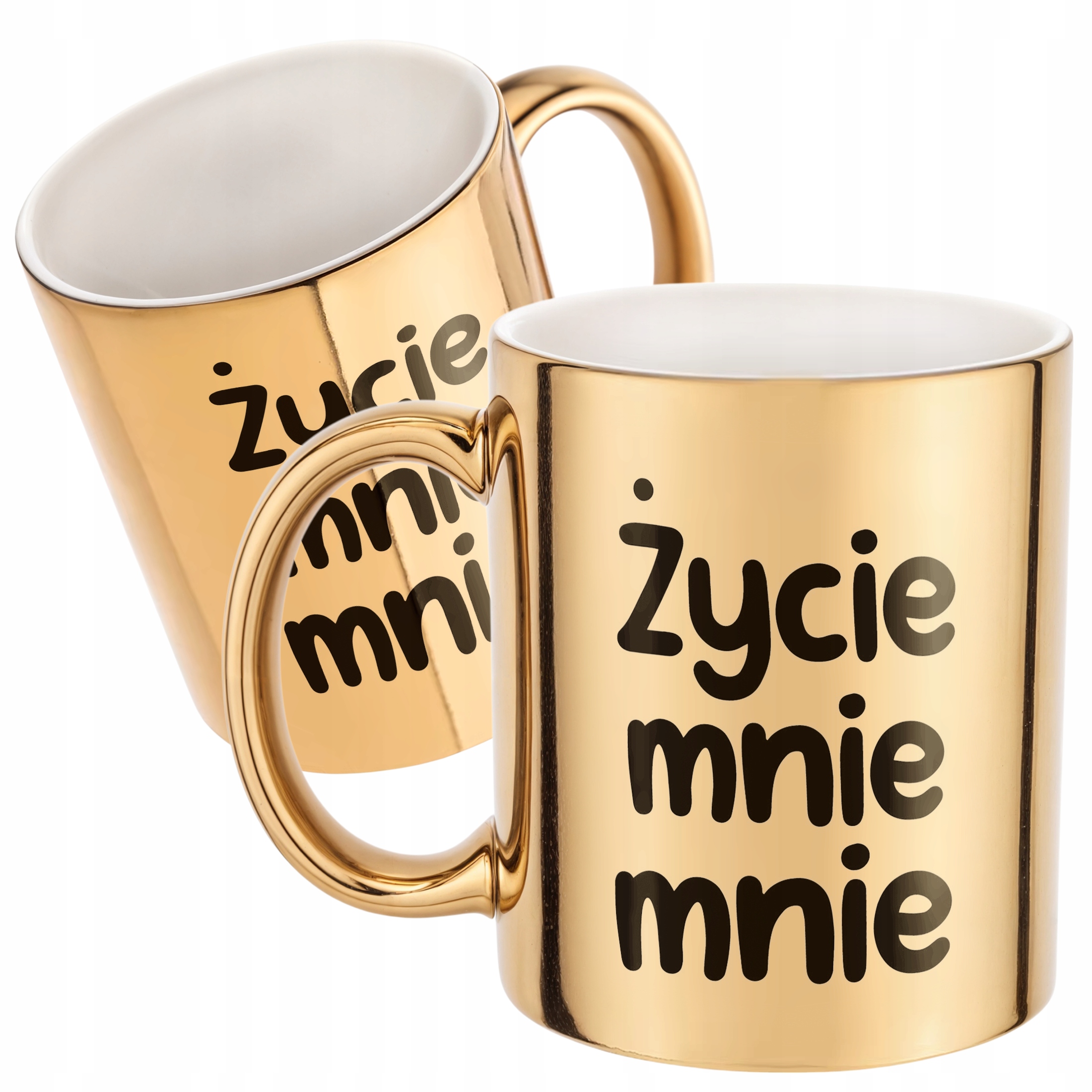 Złoty Kubek Życie Mnie Mnie Śmieszny Zabawny Prezent
