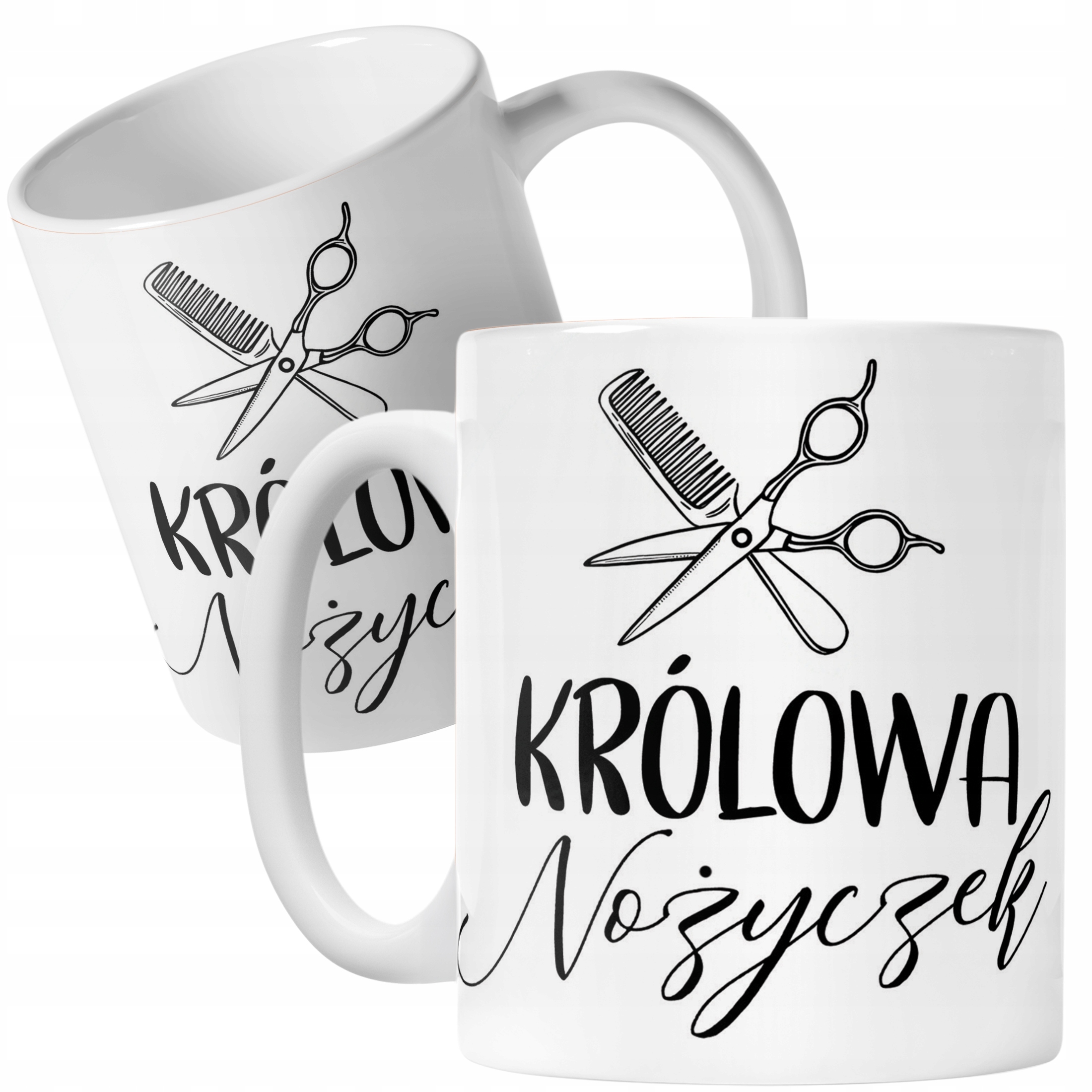 Kubek ceramiczny Królowa Nożyczek Dla Fryzjerki Barbera Prezent