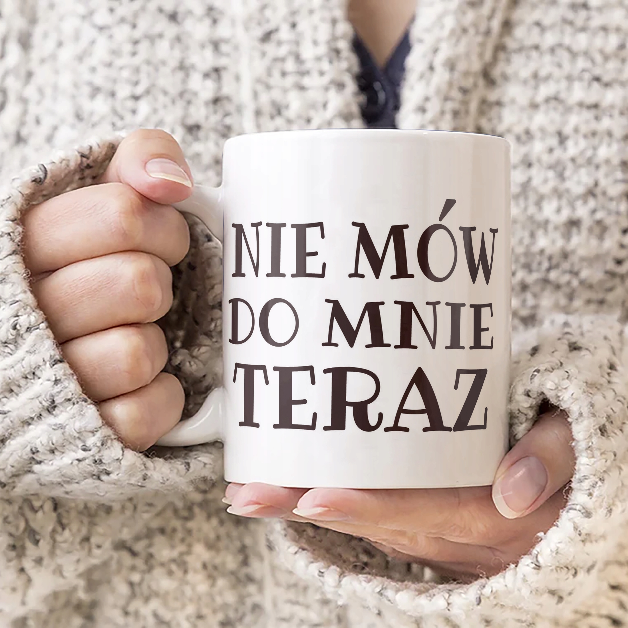 Kubek ceramiczny Nie Mów Do Mnie Teraz Śmieszny Zabawny Prezent