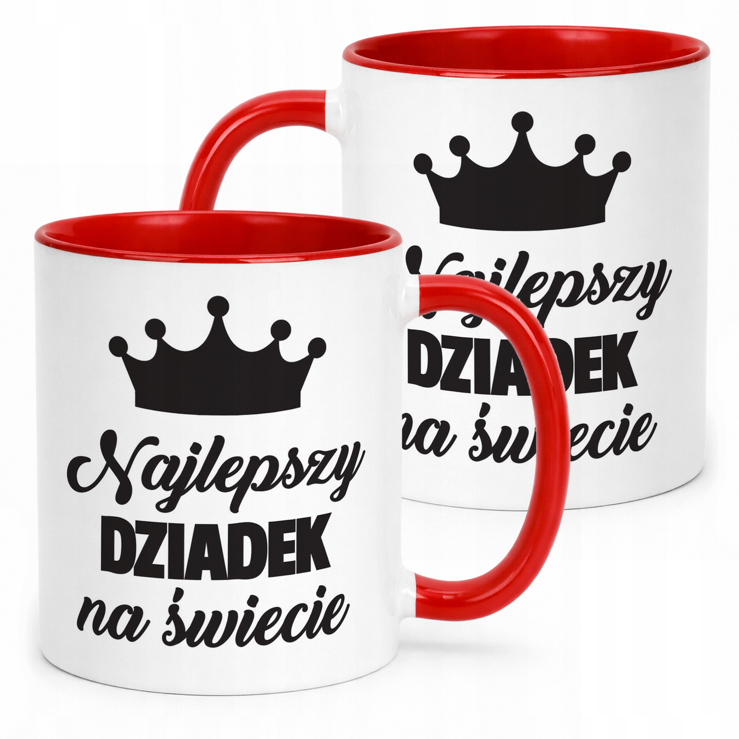 Kubek Czerwony Dzień Dziadka Dla Dziadka Prezent Upominek