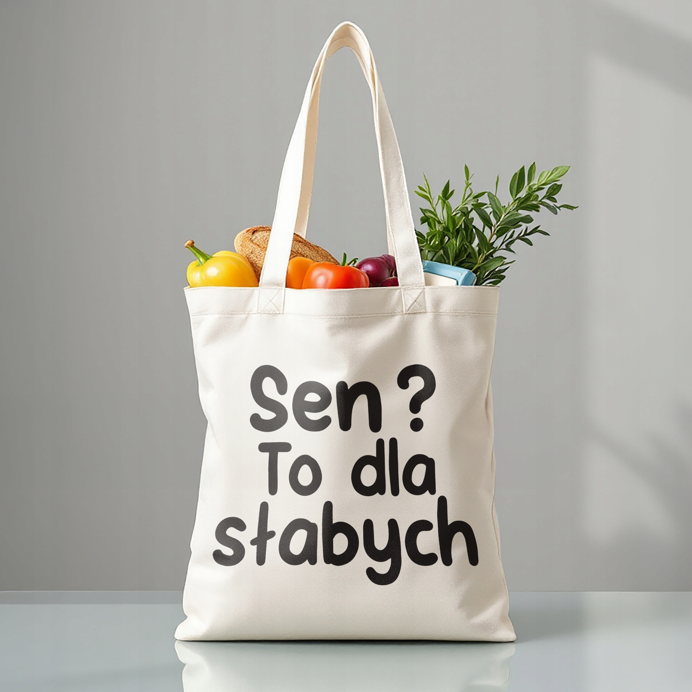 Torba bawełniana premium Sen To Dla Słabych Zabawny Prezent