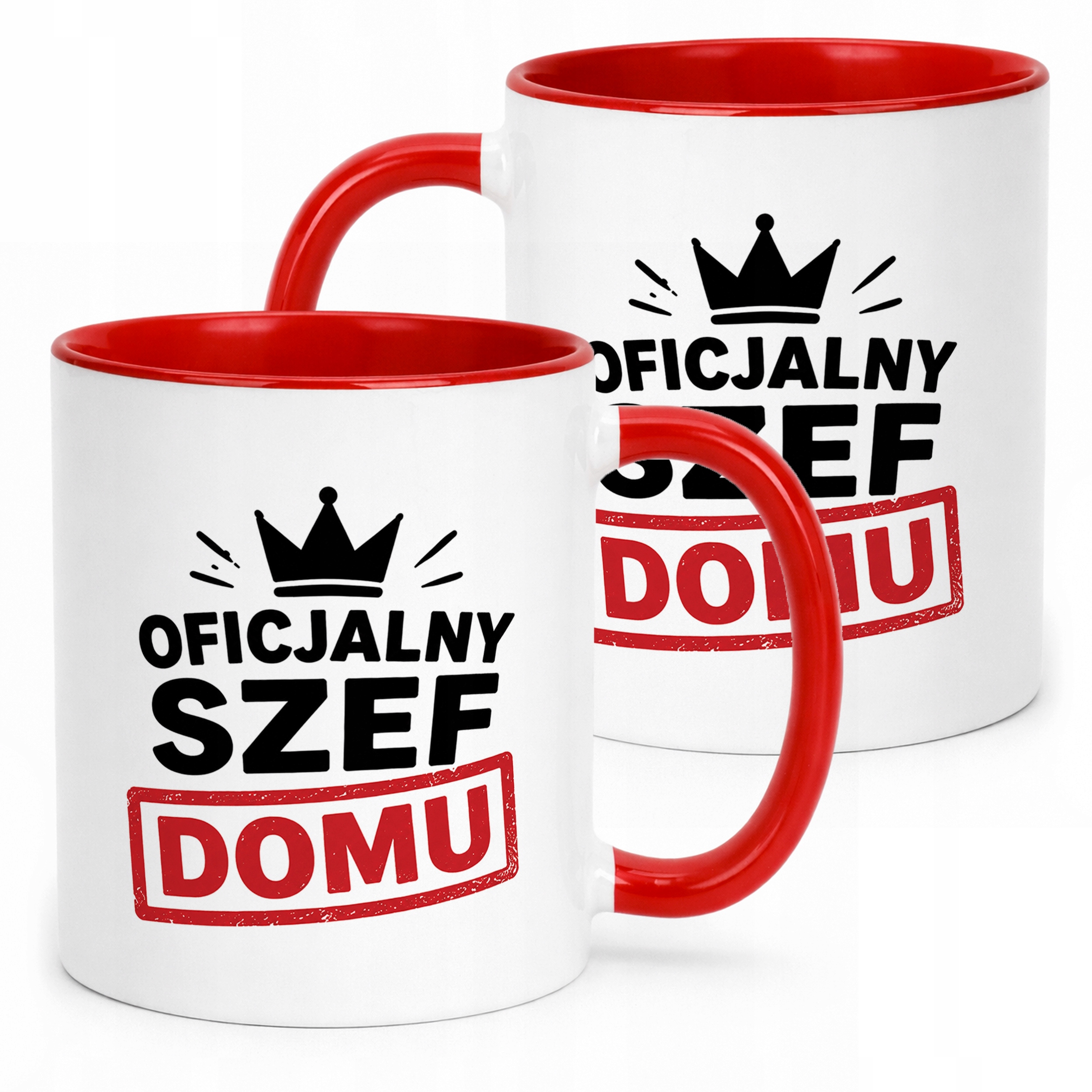 Kubek Czerwony upominek na Dzień Ojca prezent dla taty