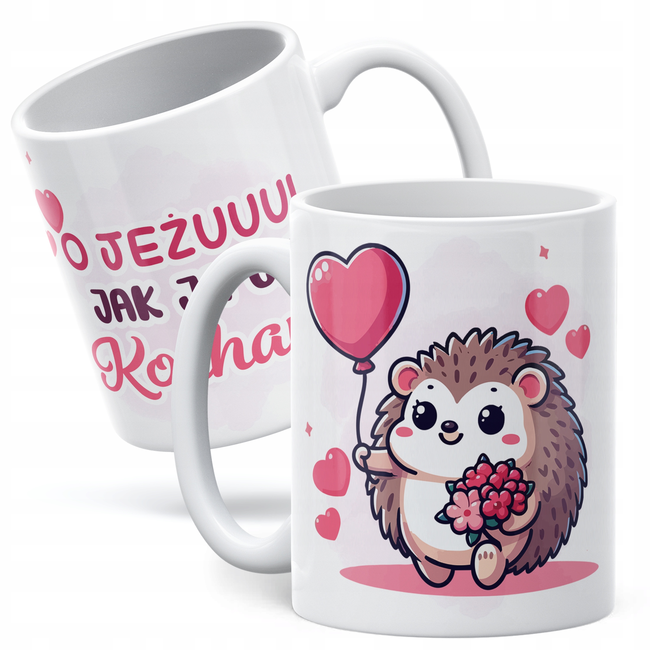 Kubek walentynkowy na Walentynki Jeżu Jak Ja Cię Kocham Prezent Upominek