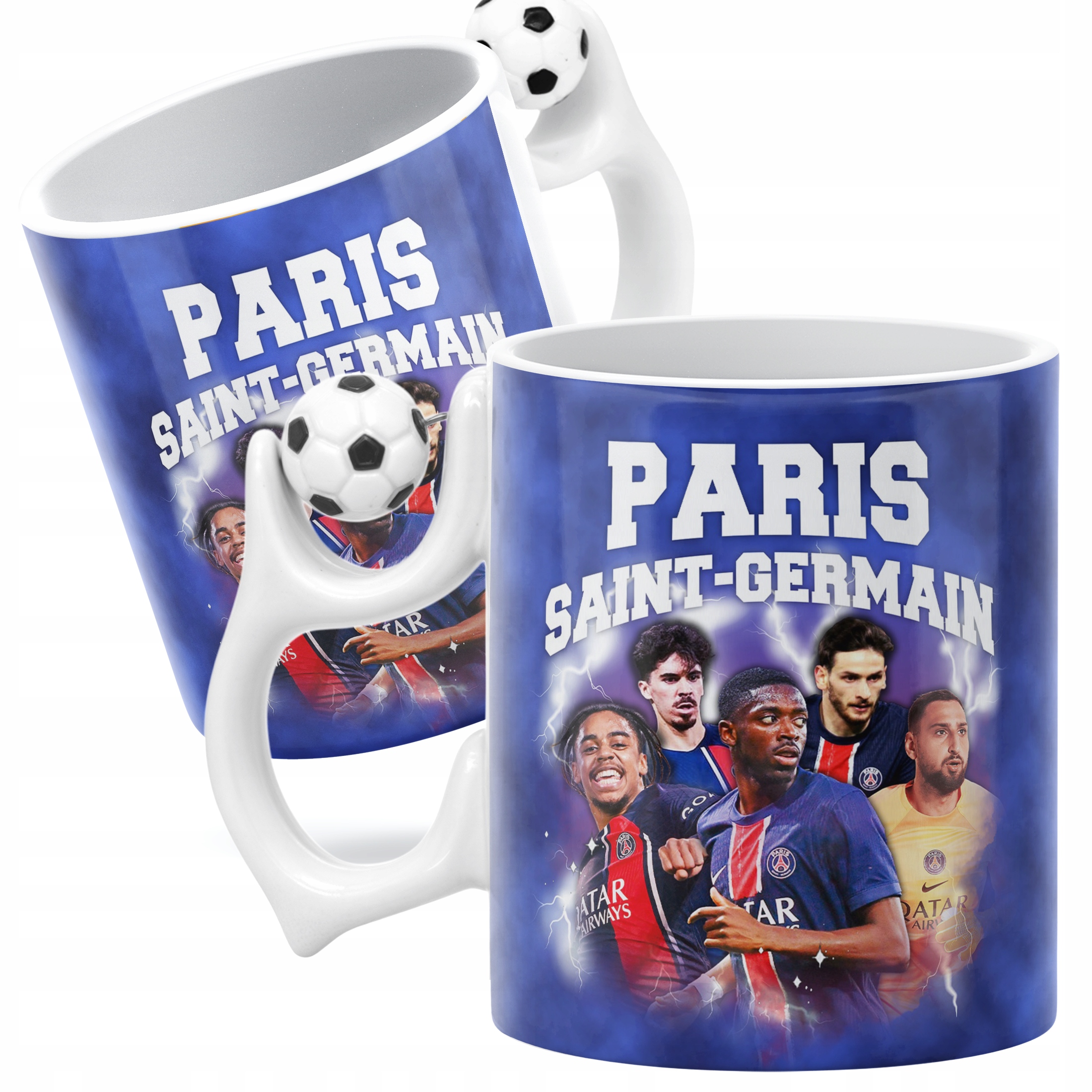 Zestaw Kubek Piłkarski + Poduszka Paris Saint-Germain Dembélé