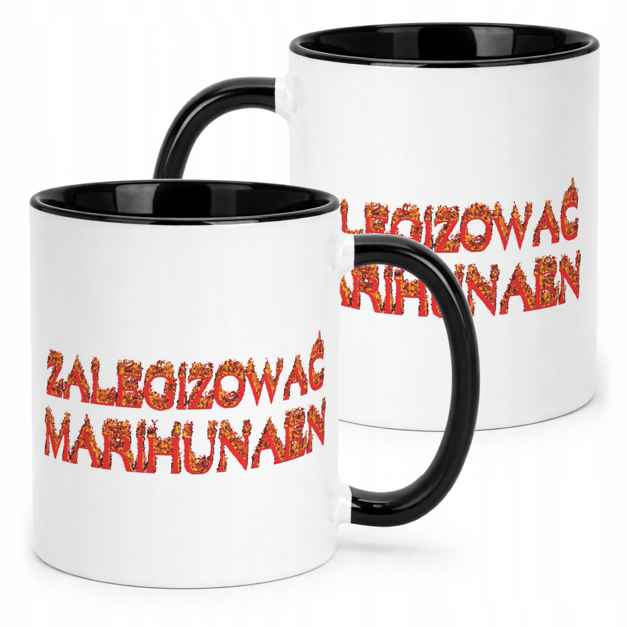 Kubek Czarny Zalegizować Marihunaen Memy Zabawne Prezent