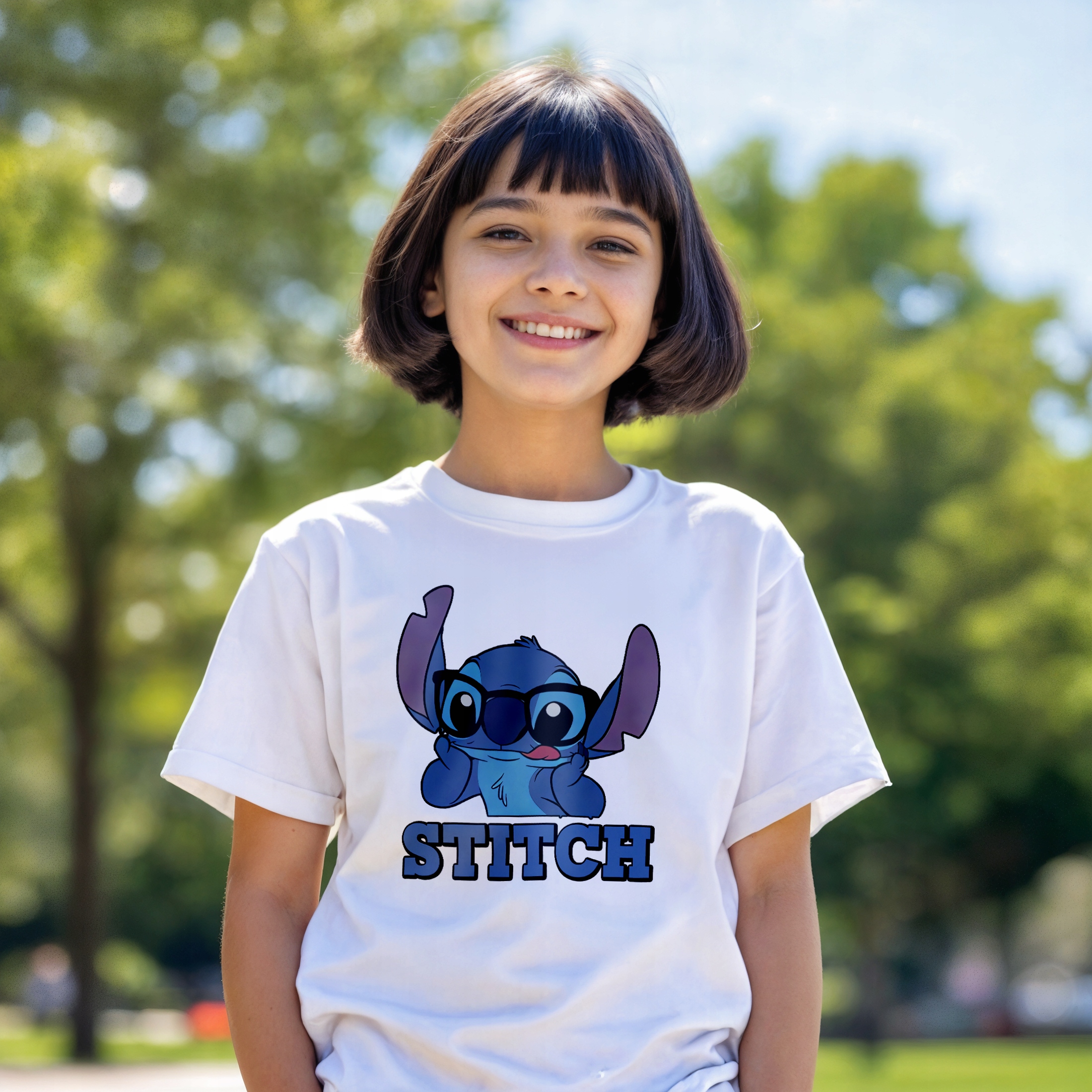 Koszulka biała dziecięca Stitch Lilo i Stich Dla Fanów