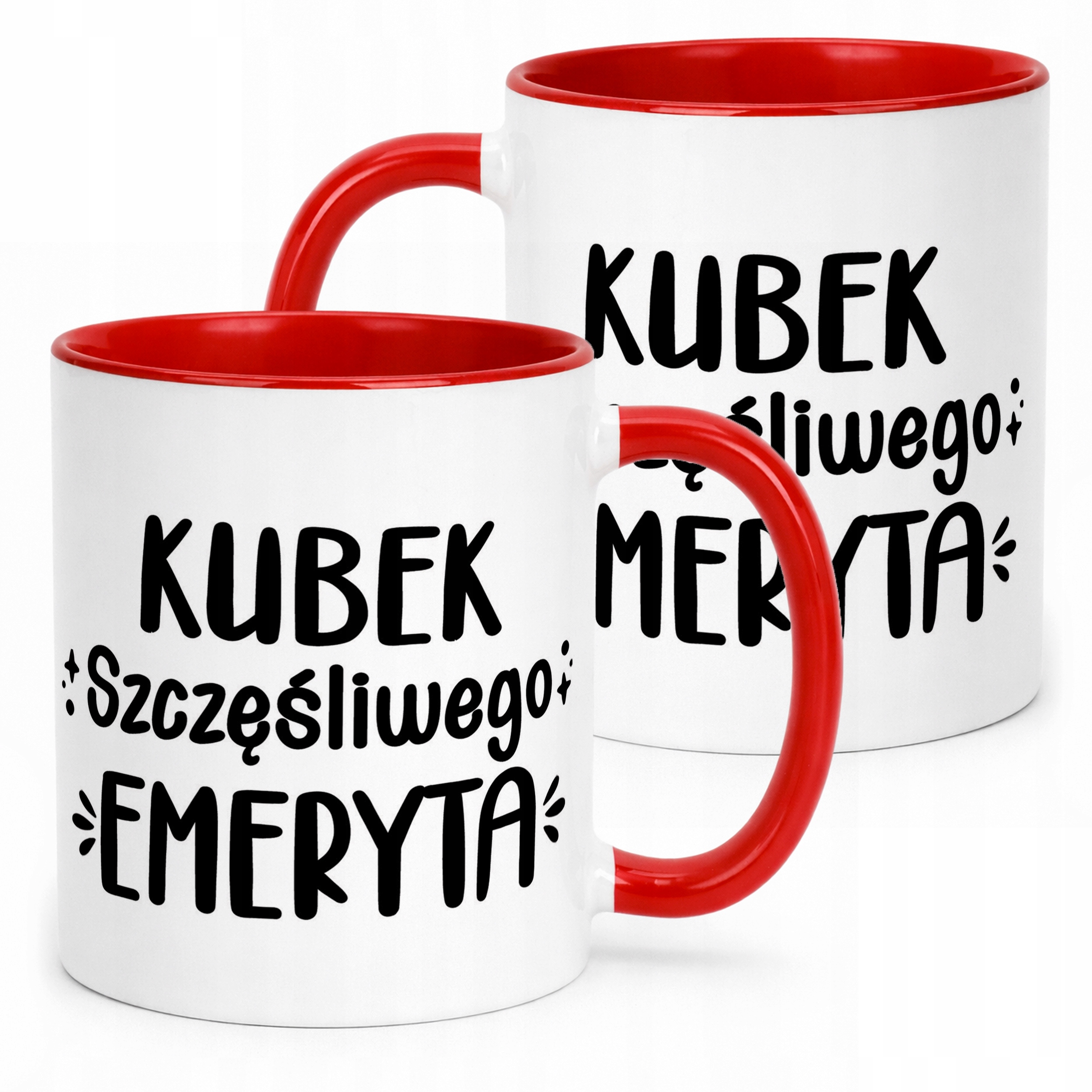 Kubek Czerwony z okazji Emerytury Dla Emeryta Prezent Upominek