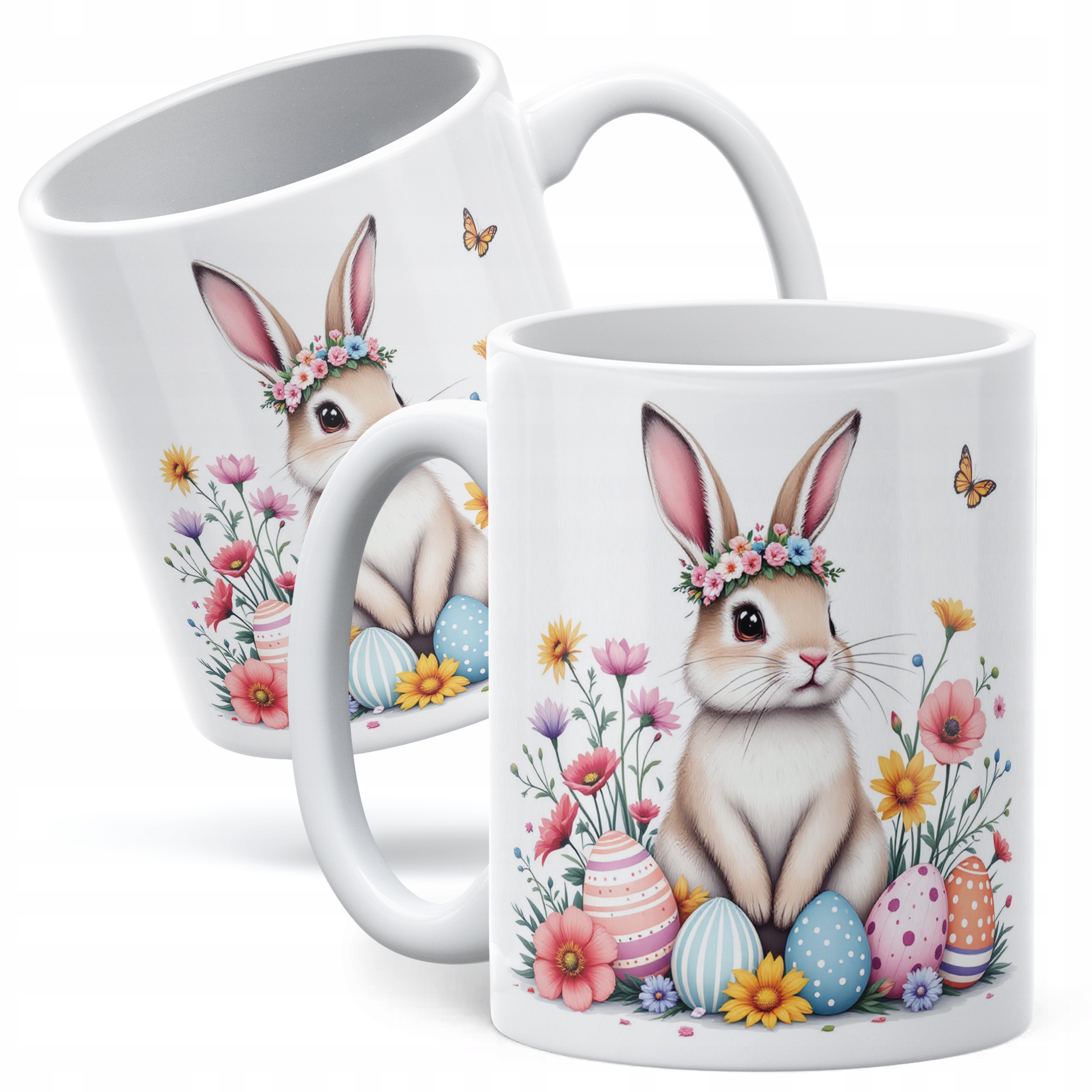 Kubek ceramiczny Wielkanocny Z okazji Świąt Wielkanocnych Zając Wiosna