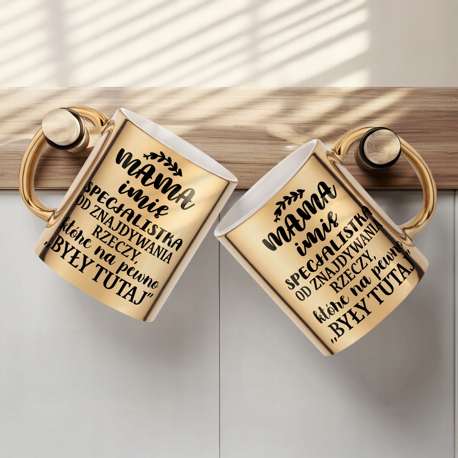 Złoty Kubek ceramiczny Personalizowany Dzień Matki Dla Mamy Prezent