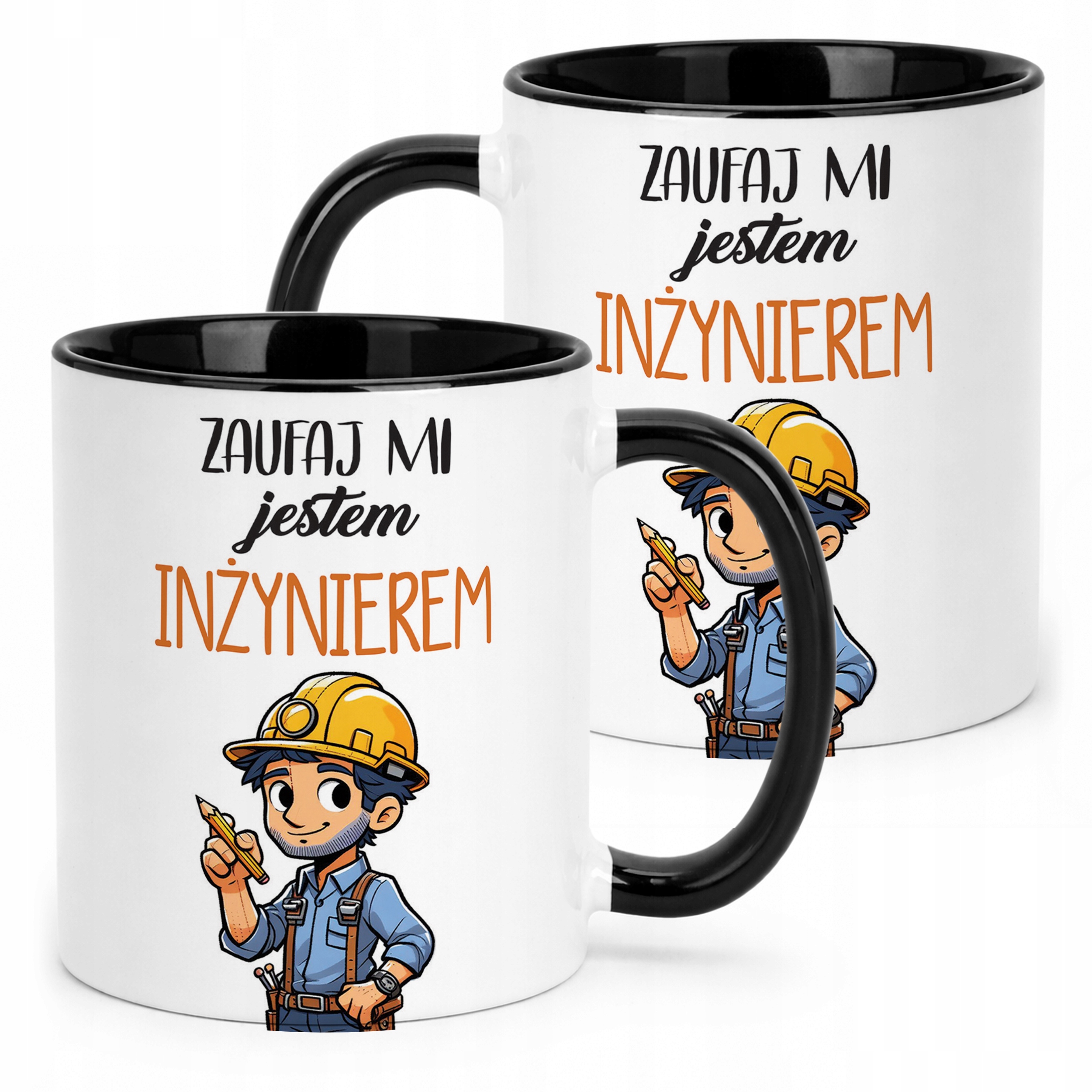 Kubek Czarny Zaufaj Mi Jestem Inżynierem Dla Inżyniera Prezemt