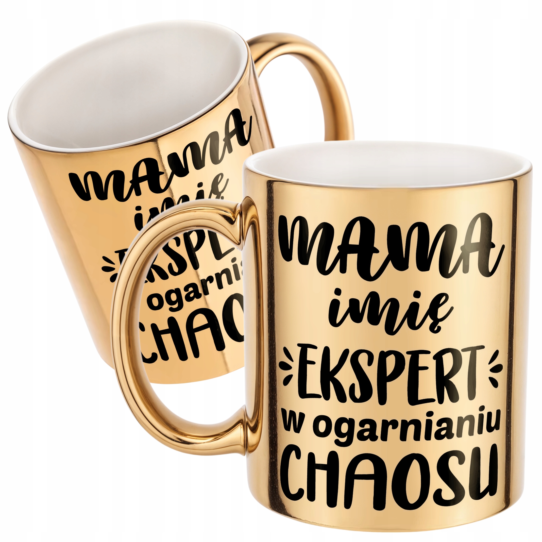 Złoty Kubek ceramiczny Personalizowany Dzień Matki Dla Mamy Prezent