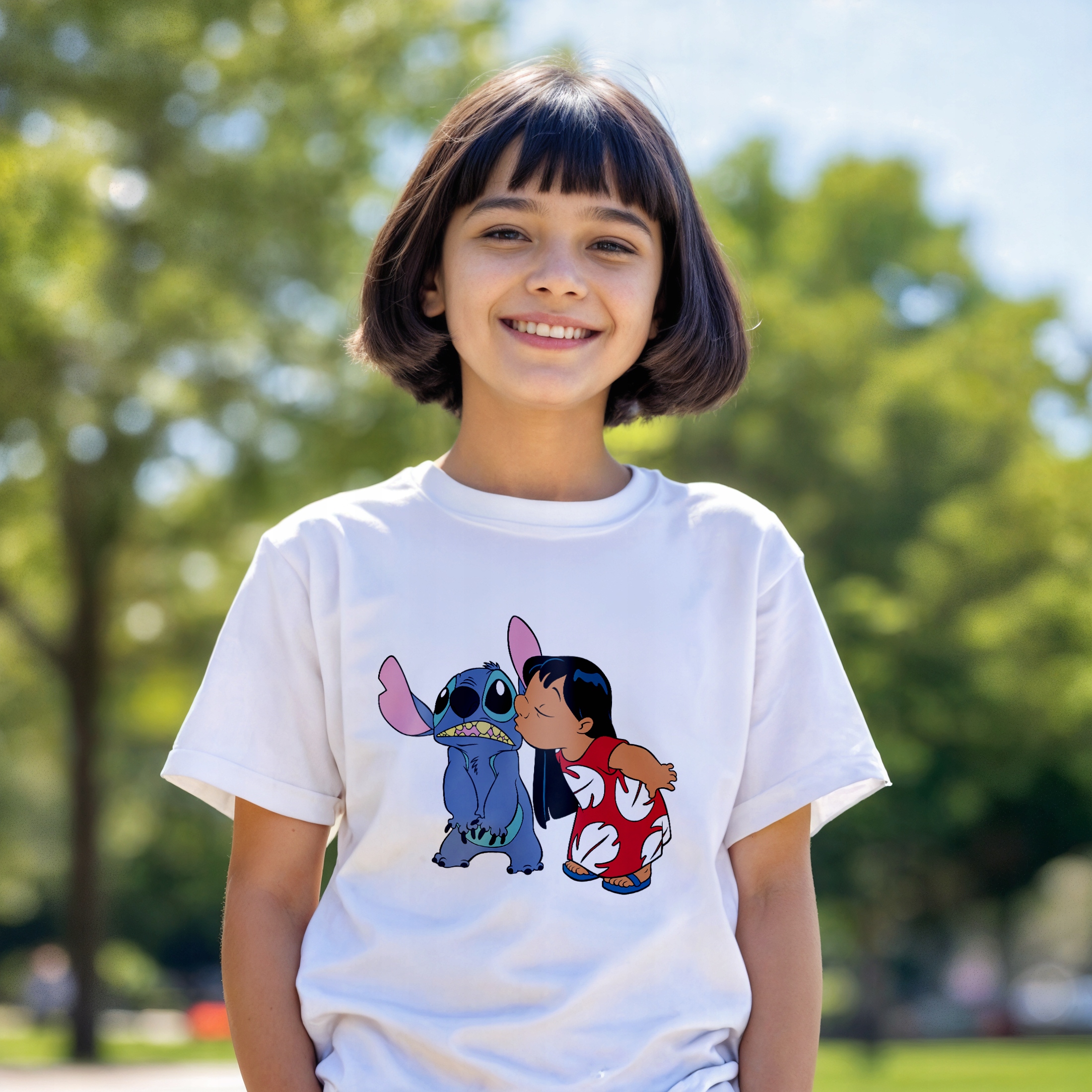 Koszulka biała dziecięca Stitch Lilo i Stich Dla Fanów