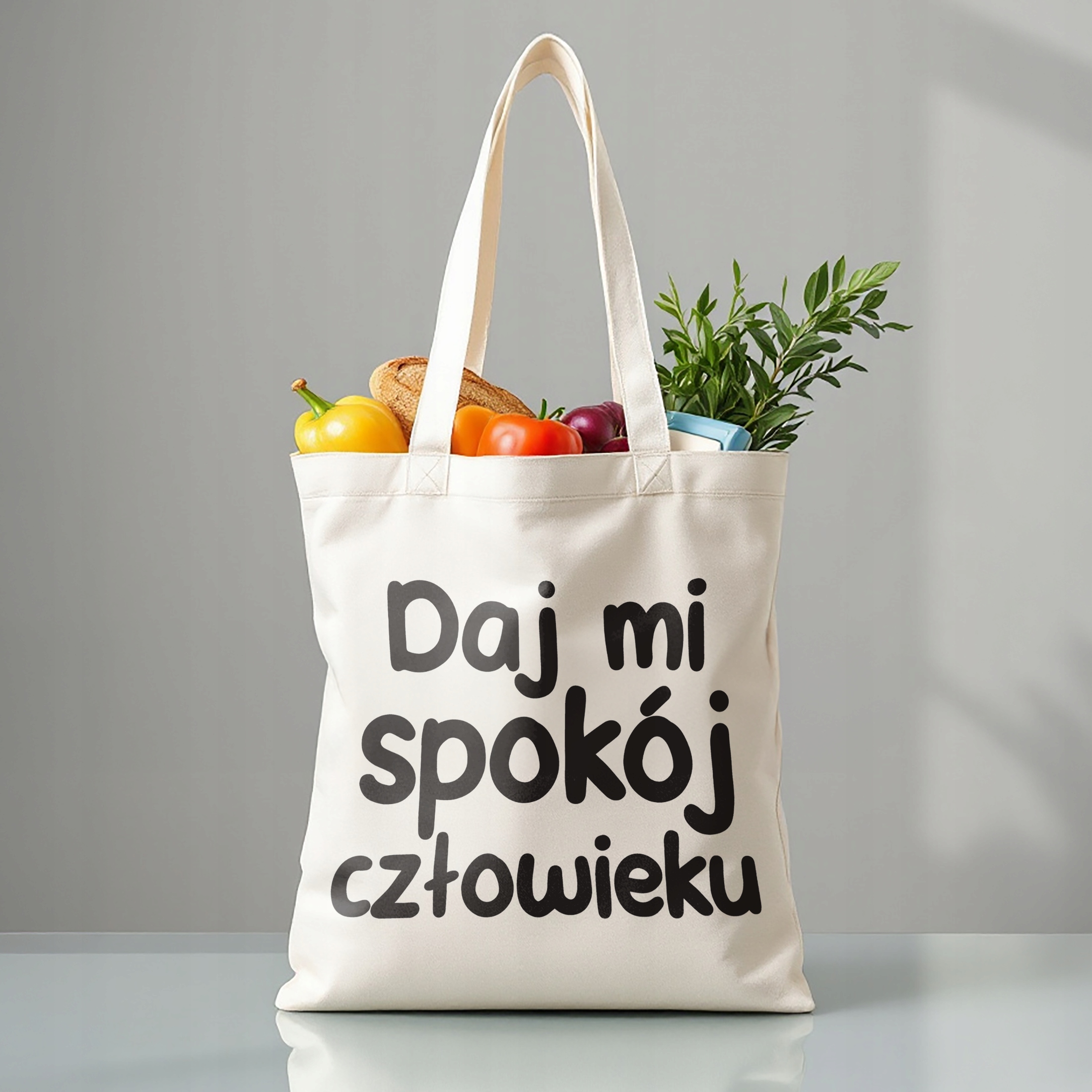 Torba bawełniana premium Daj Mi Spokój Człowieku Zabawny Prezent