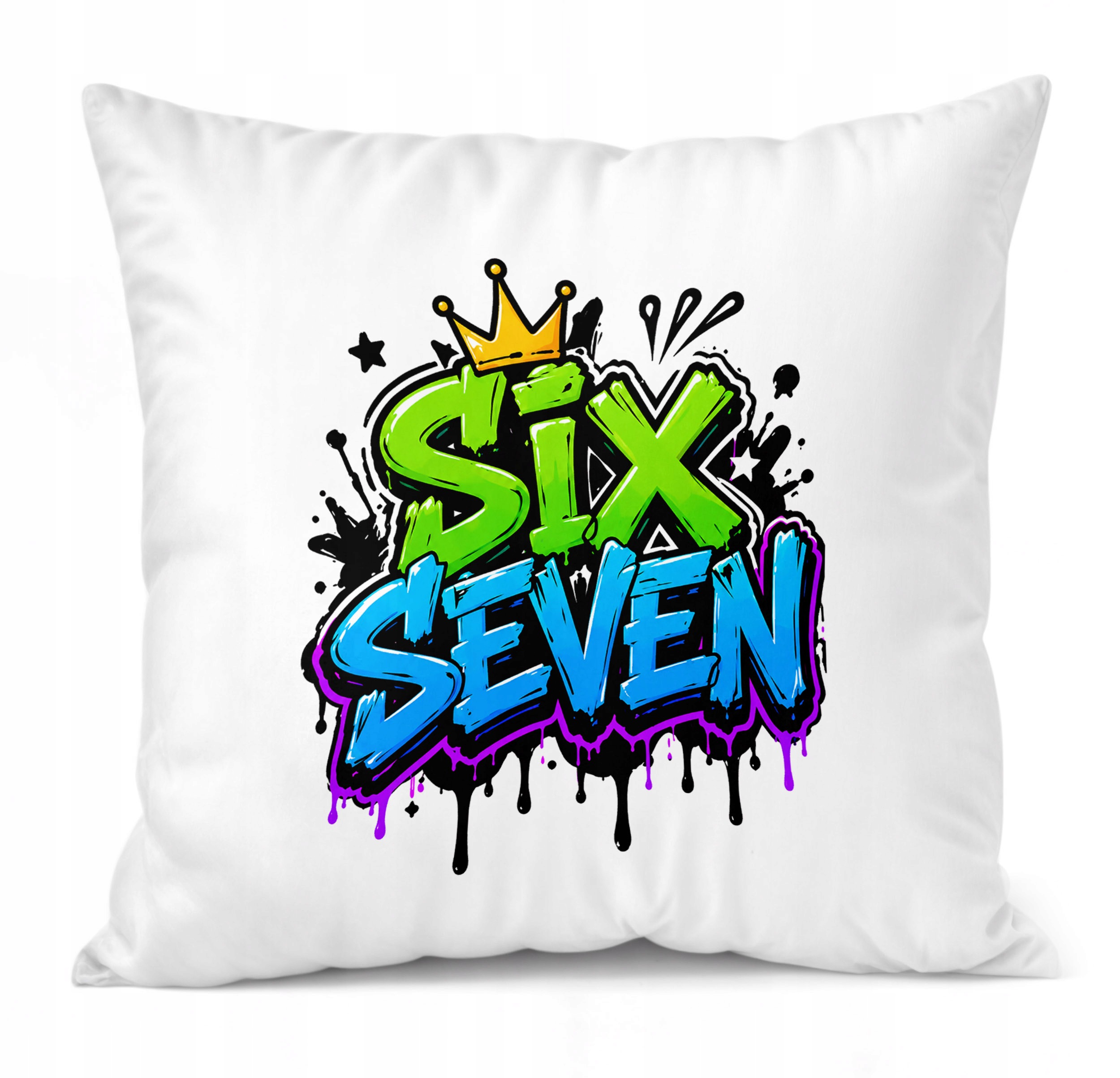 Zestaw Kubek Czerwony Poduszka Z Nadrukiem SIX SEVEN Prezent