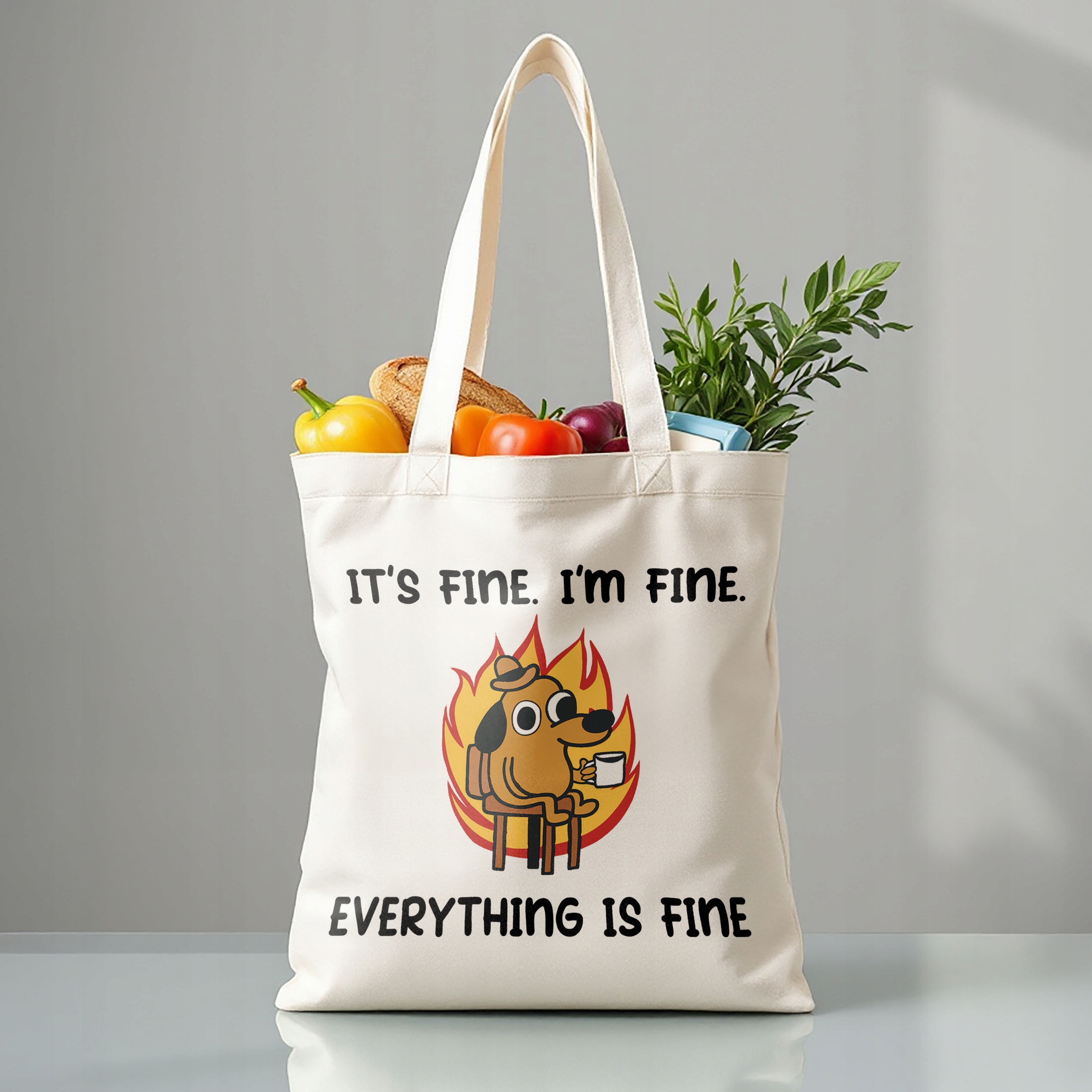 Torba bawełniana premium It’s Fine I’m Fine Zabawny Prezent
