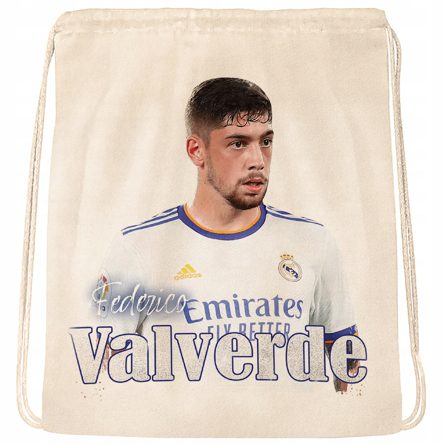 Plecak bawełniany Federico Valverde dla kibiców Real Madryt