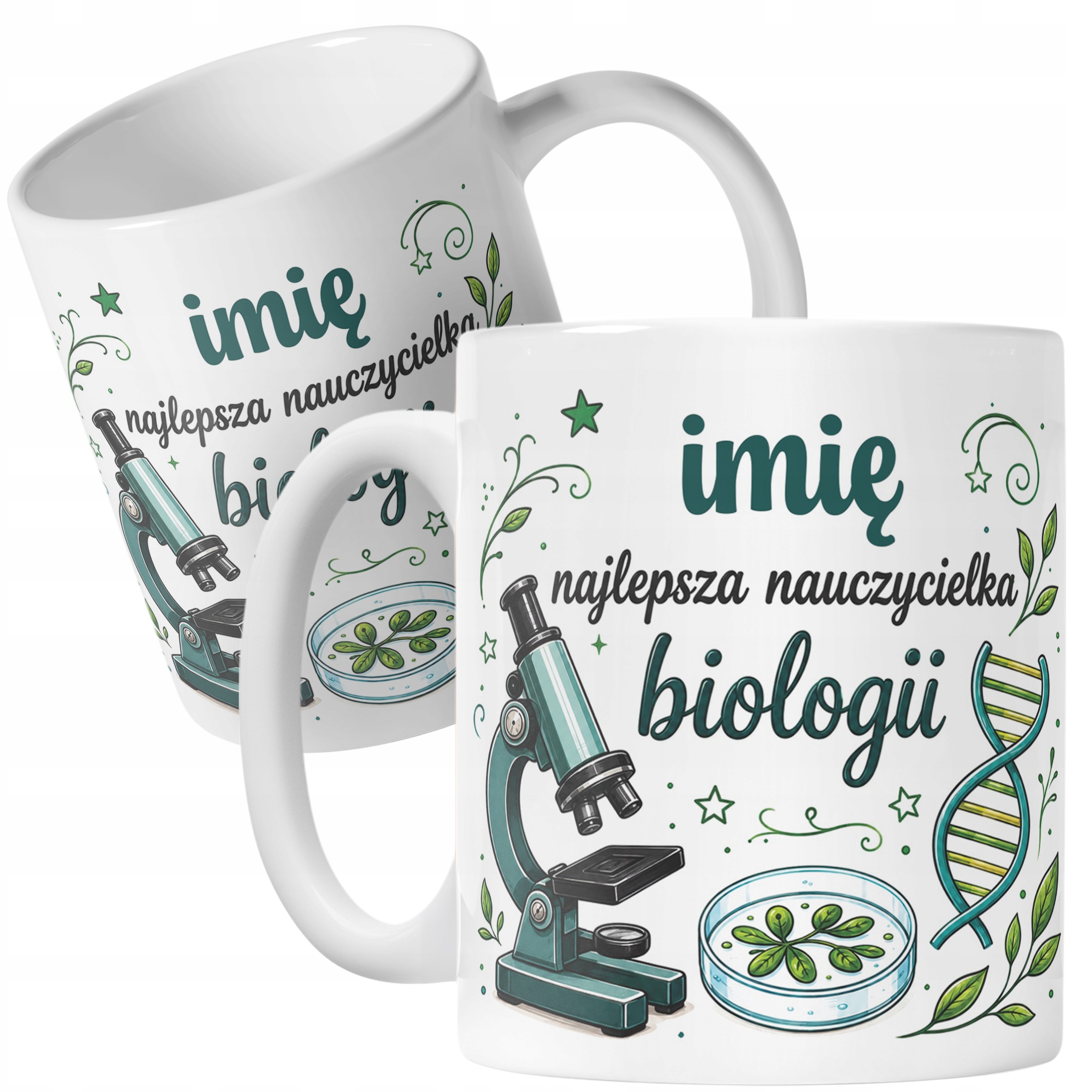 Kubek z Imieniem Dzień Nauczyciela Zakończenie Roku Biologia Prezent