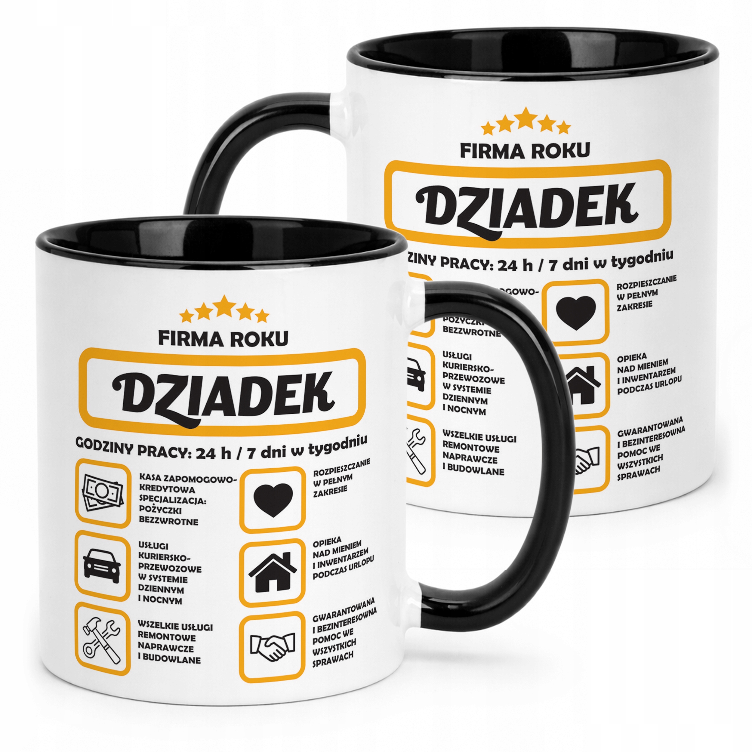 Kubek Czarny Dzień Dziadka Dla Dziadka Prezent Upominek