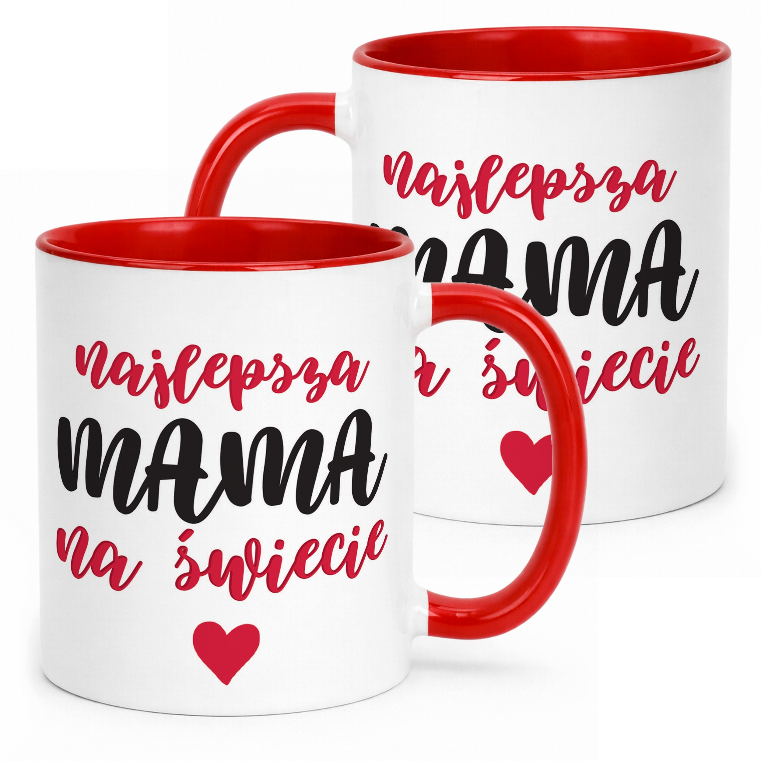 Kubek Czerwony Dzień Matki Dla Mamy Prezent Najlepsza Mama na Świecie