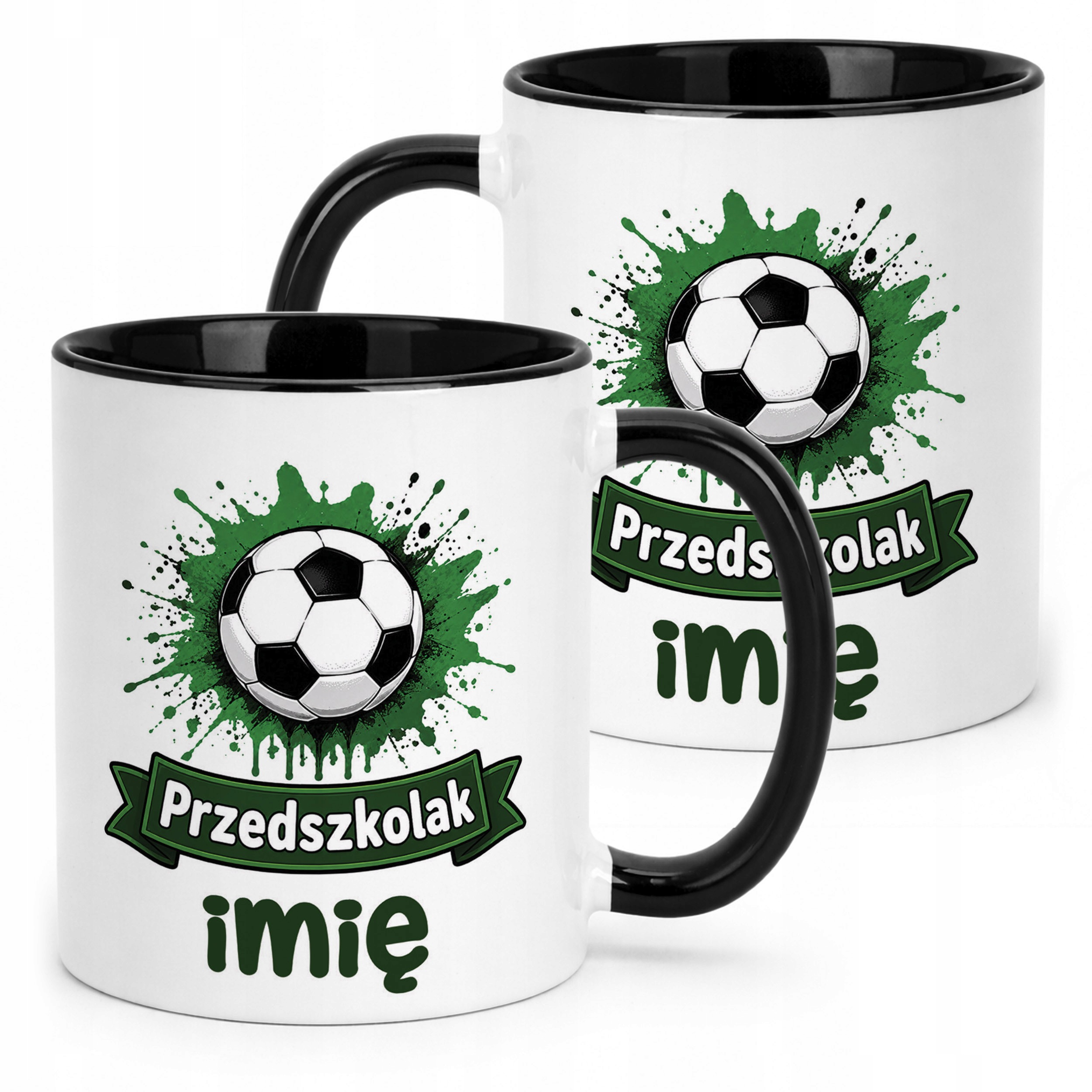 Kubek Czarny z nadrukiem personalizowany Przedszkolak Szkoła Dla Dzieci