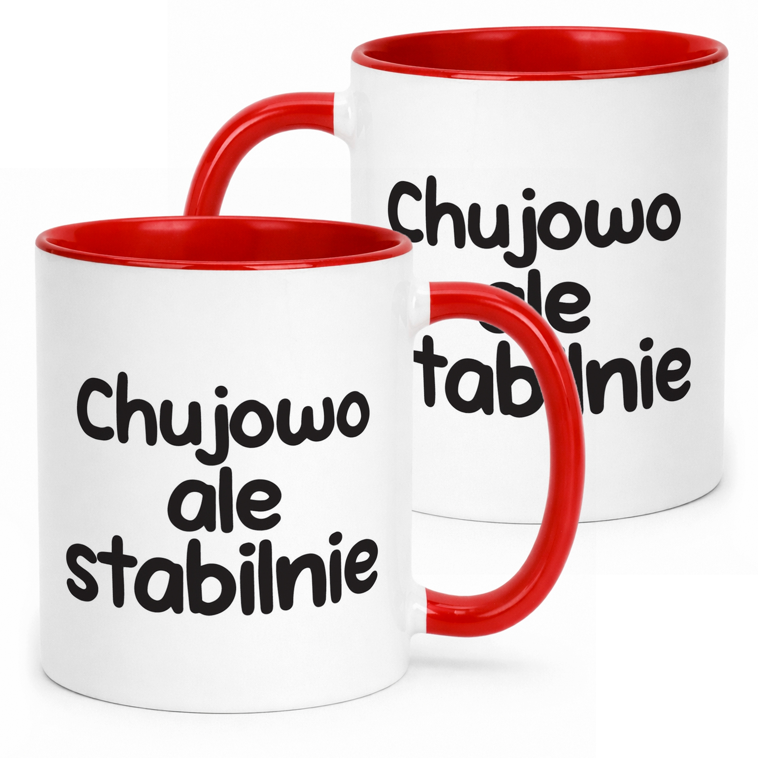 Kubek Czerwony Chuj**o Ale Stabilnie Śmieszny Zabawny Prezent