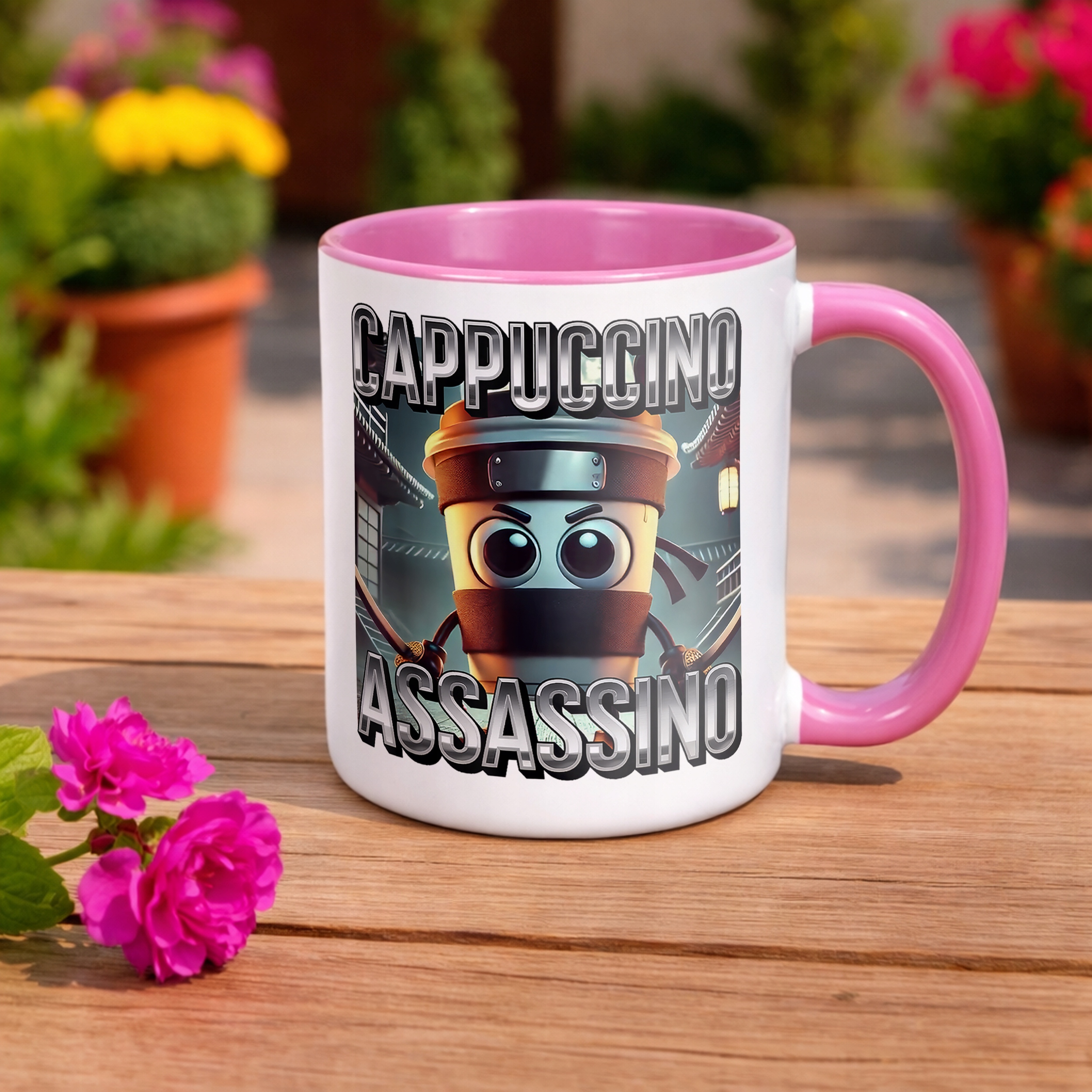 Kubek Różowy Cappuccino Assassino viral tiktok brainrot