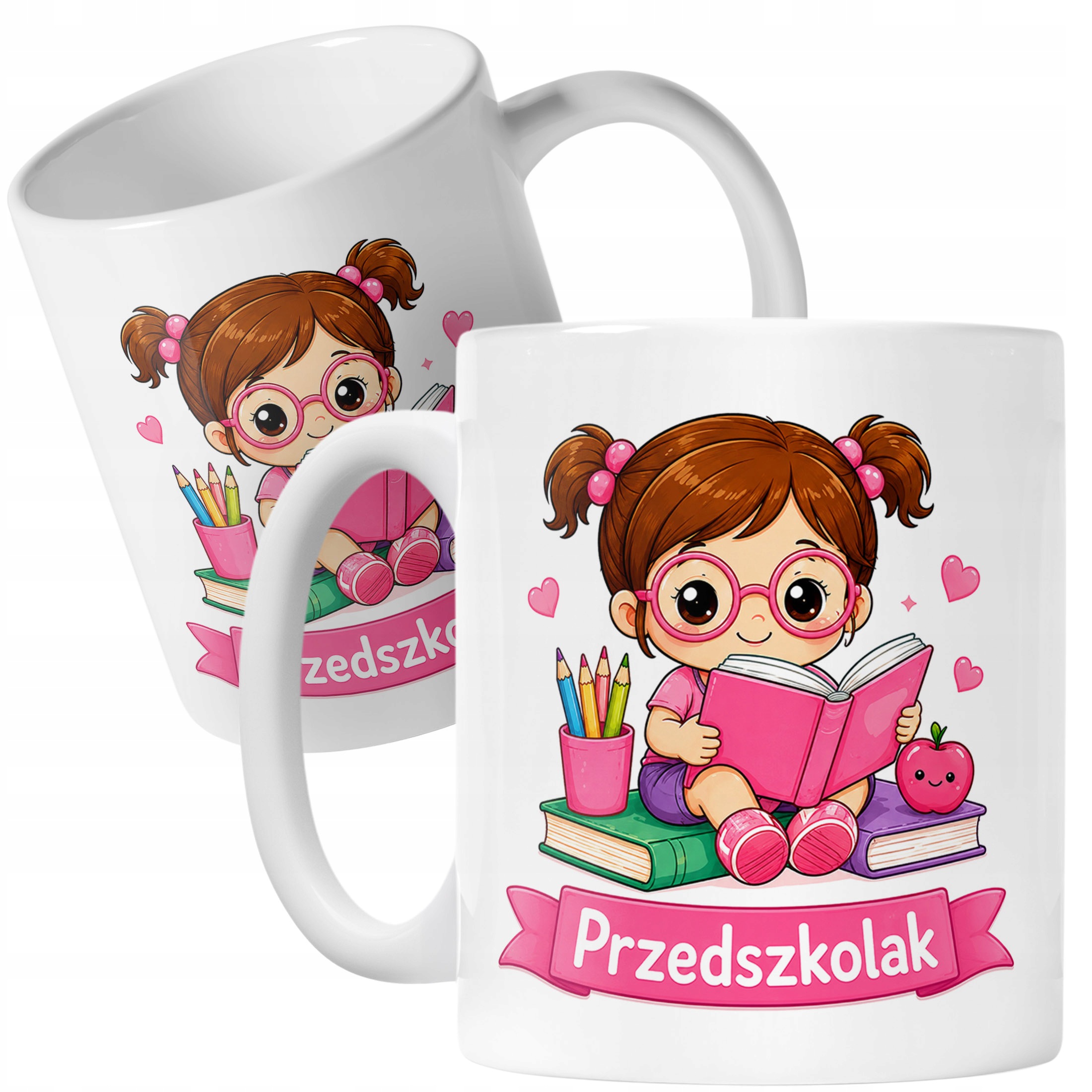 Biały Kubek z nadrukiem Przedszkolak Szkoła Dla Dzieci Prezent