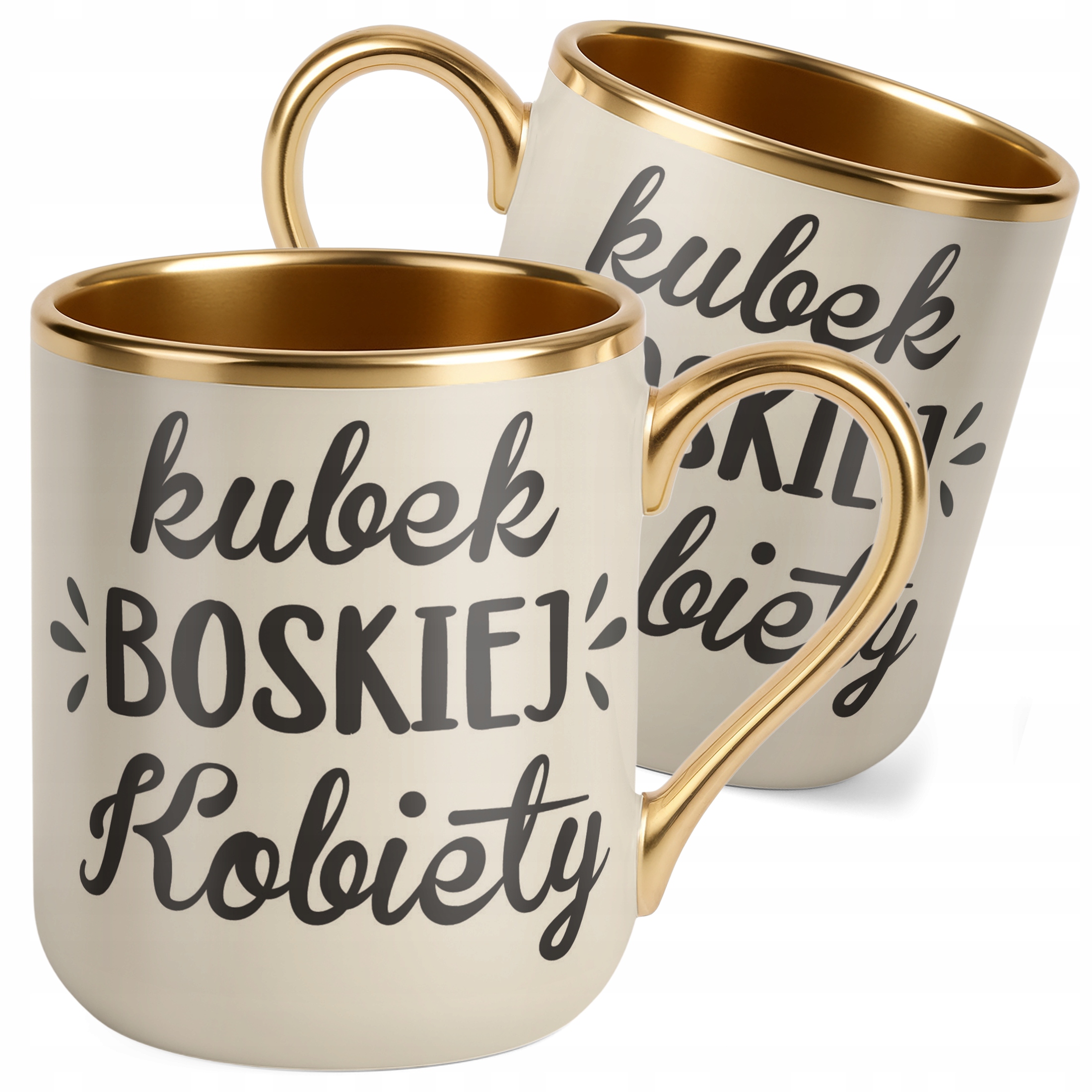Kubek Premium Złoty Ecru Dzień Kobiet Zabawny Prezent Upominek Dla Kobiety