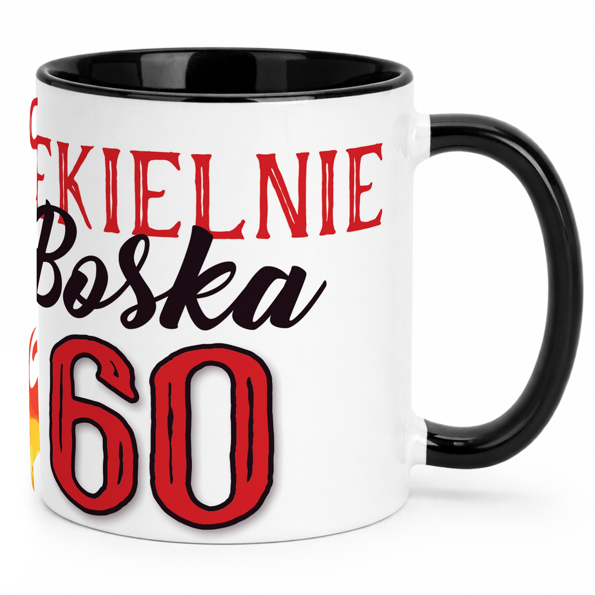 Kubek Czarny Piekielnie Boska 60 Dla Kobiety Urodziny Prezent