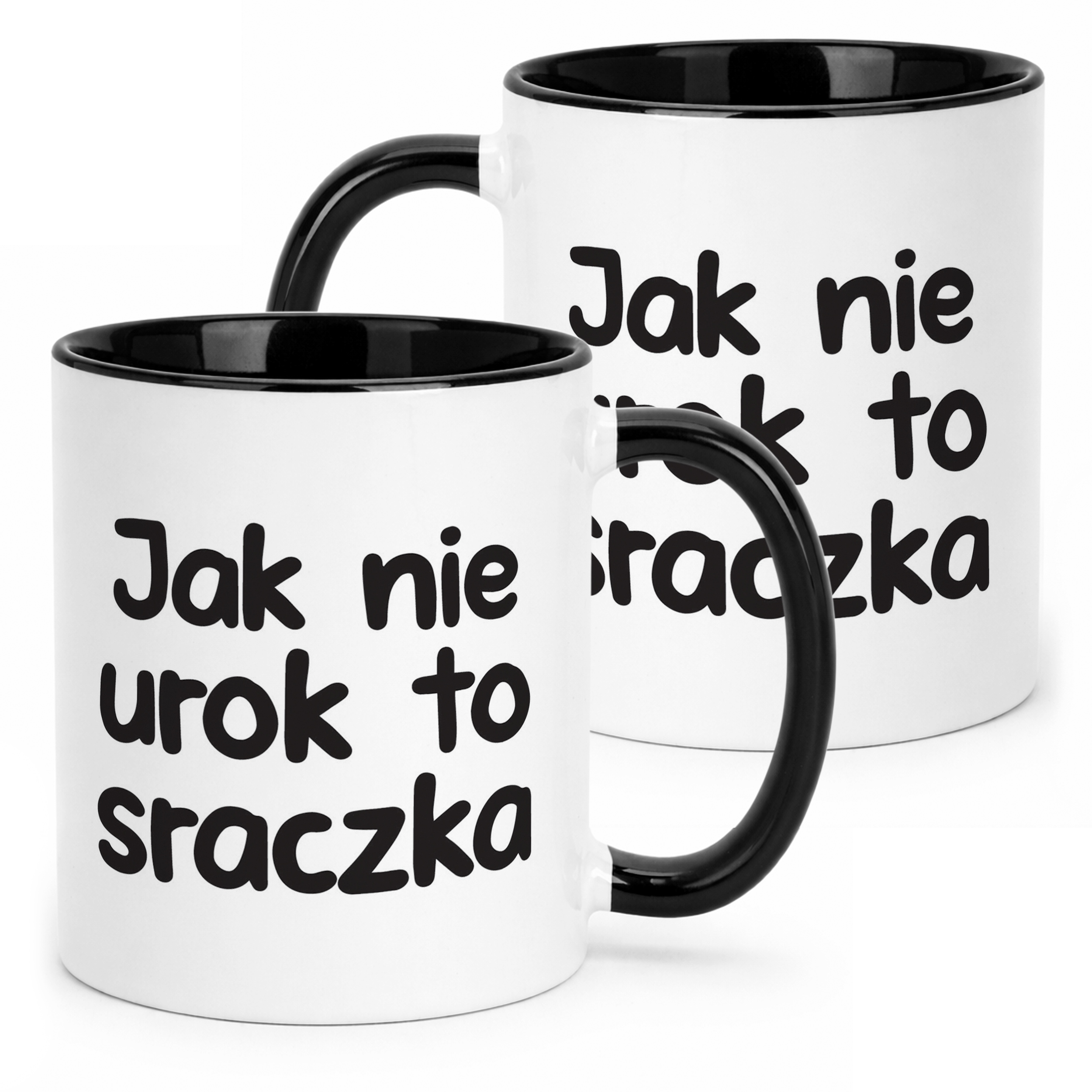 Kubek Czarny Jak Nie Urok To Sraczka Śmieszny Zabawny Prezent