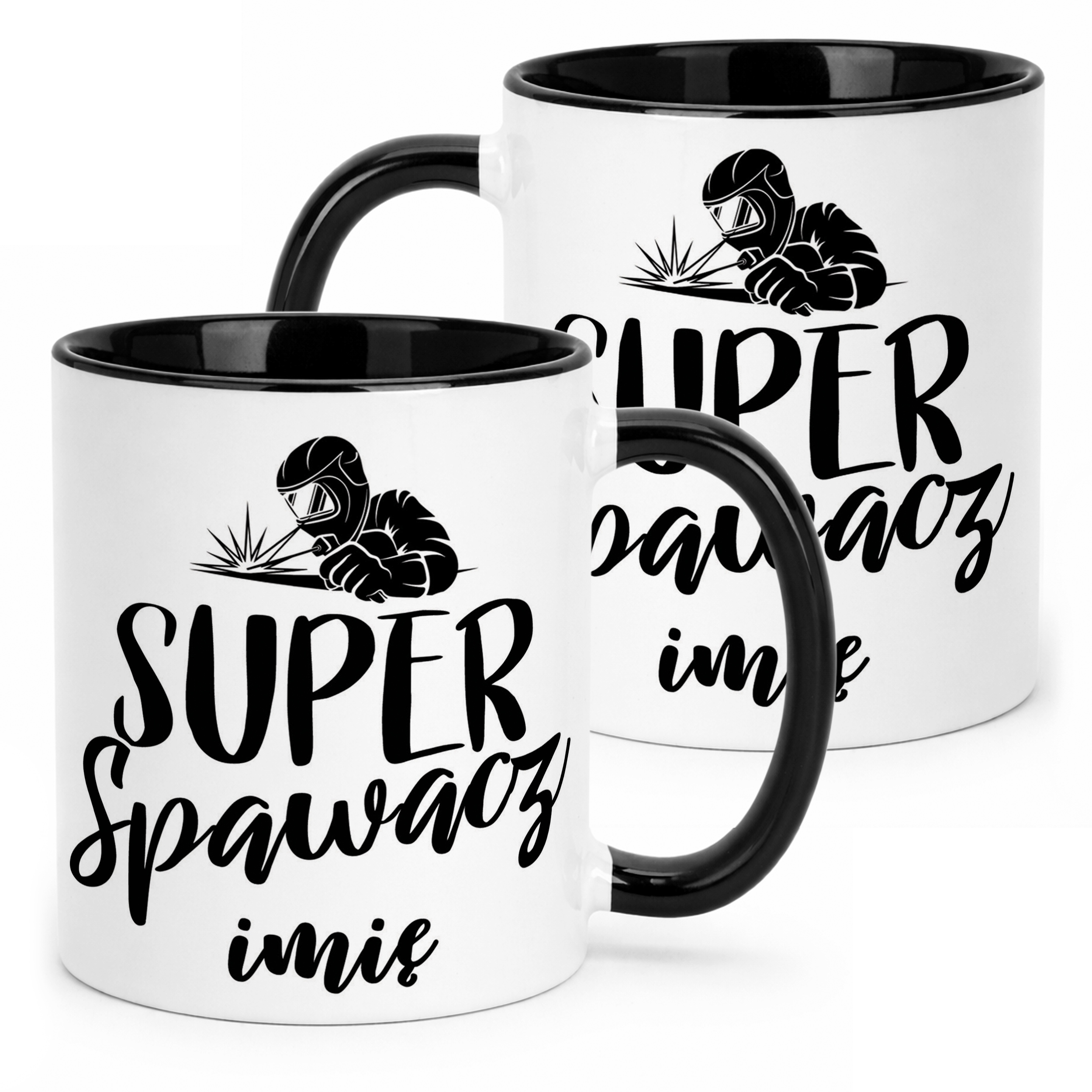 Kubek Czarny Personalizowany Super Spawacz Prezent Upominek