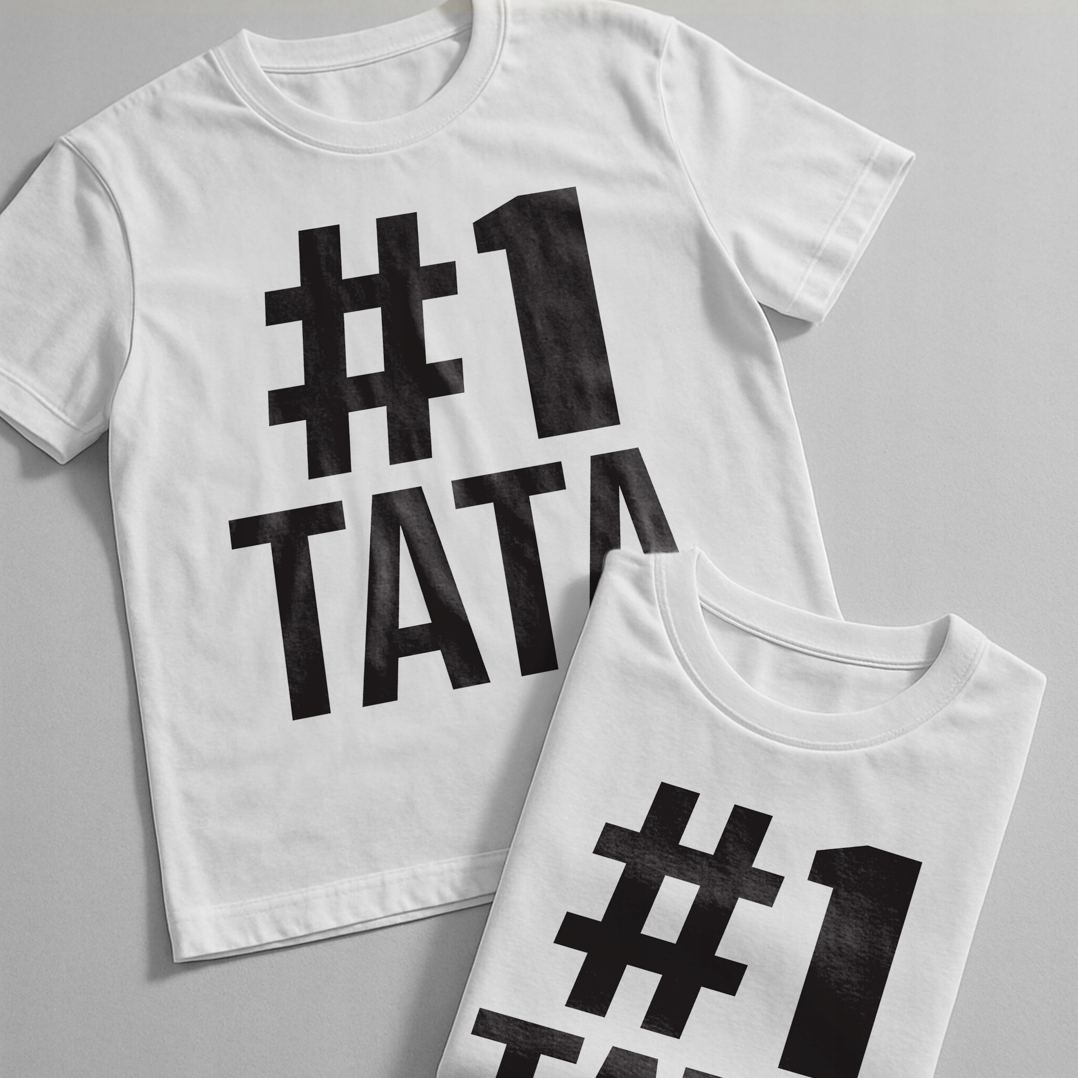 Koszulka biała męska Dzień Ojca #1 Tata Zabawny Prezent r. 3XL