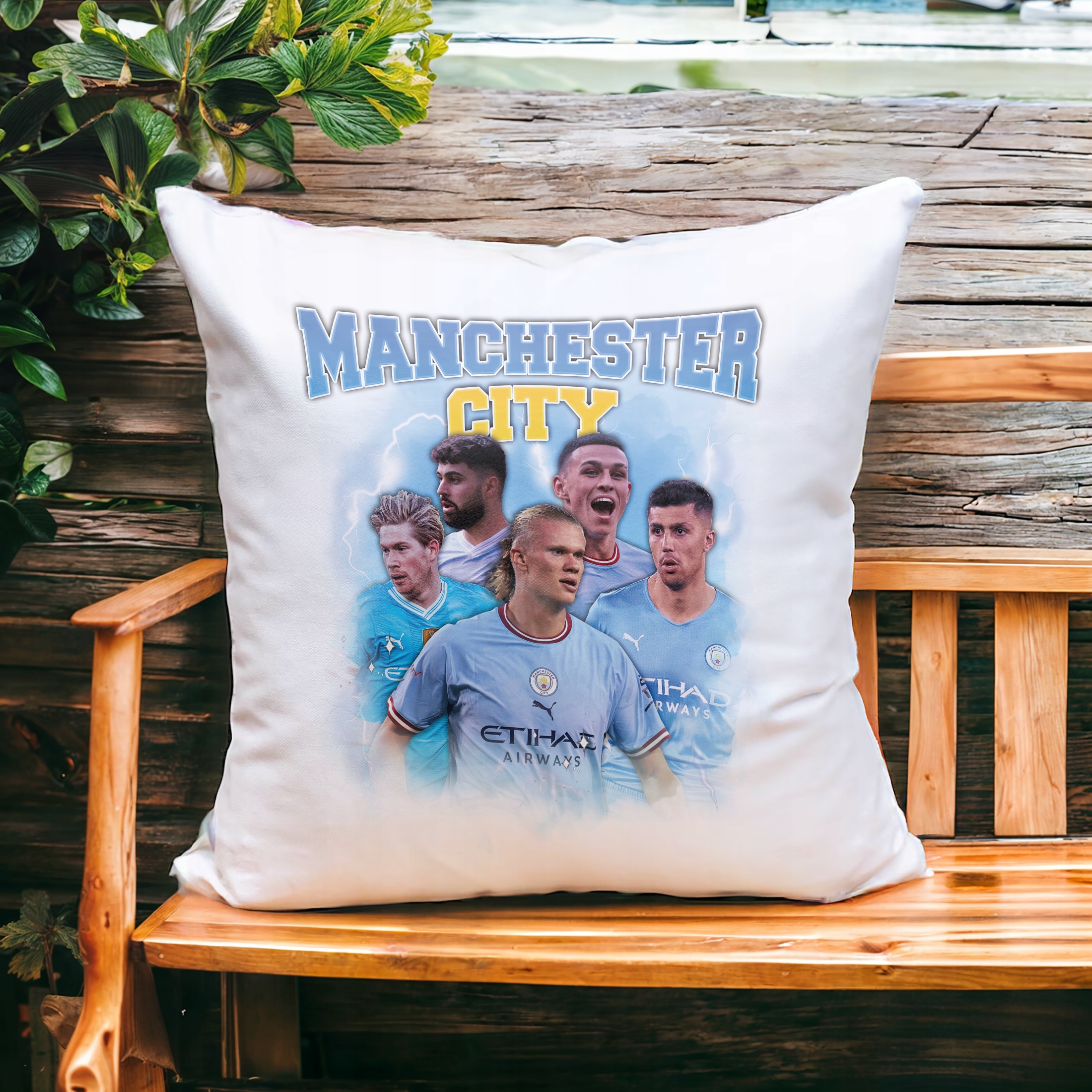 Poduszka 38x38cm Manchester City Haaland De Bruyne Foden