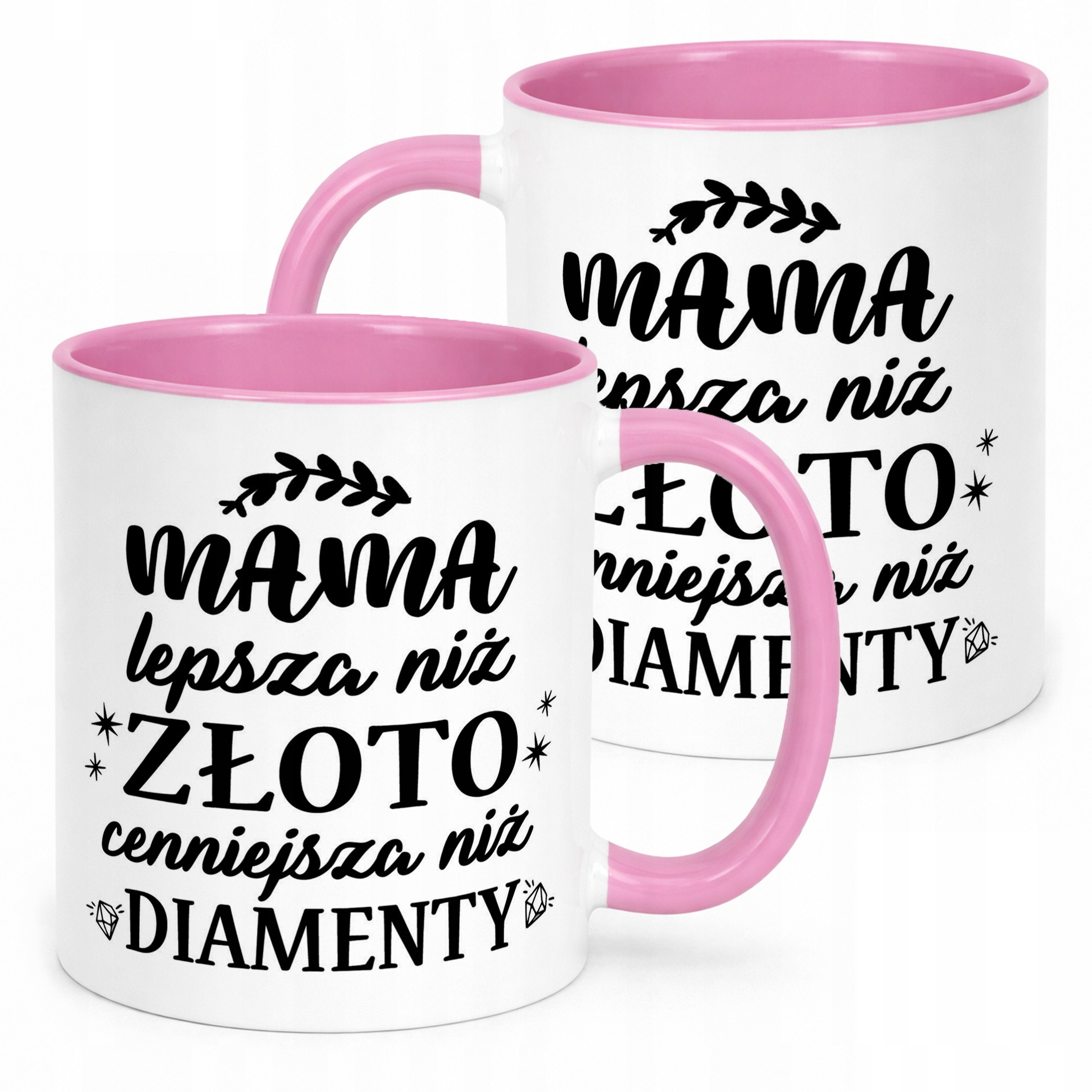 Kubek Różowy Dzień Matki Dla Mamy Prezent Lepsza Niż Złoto