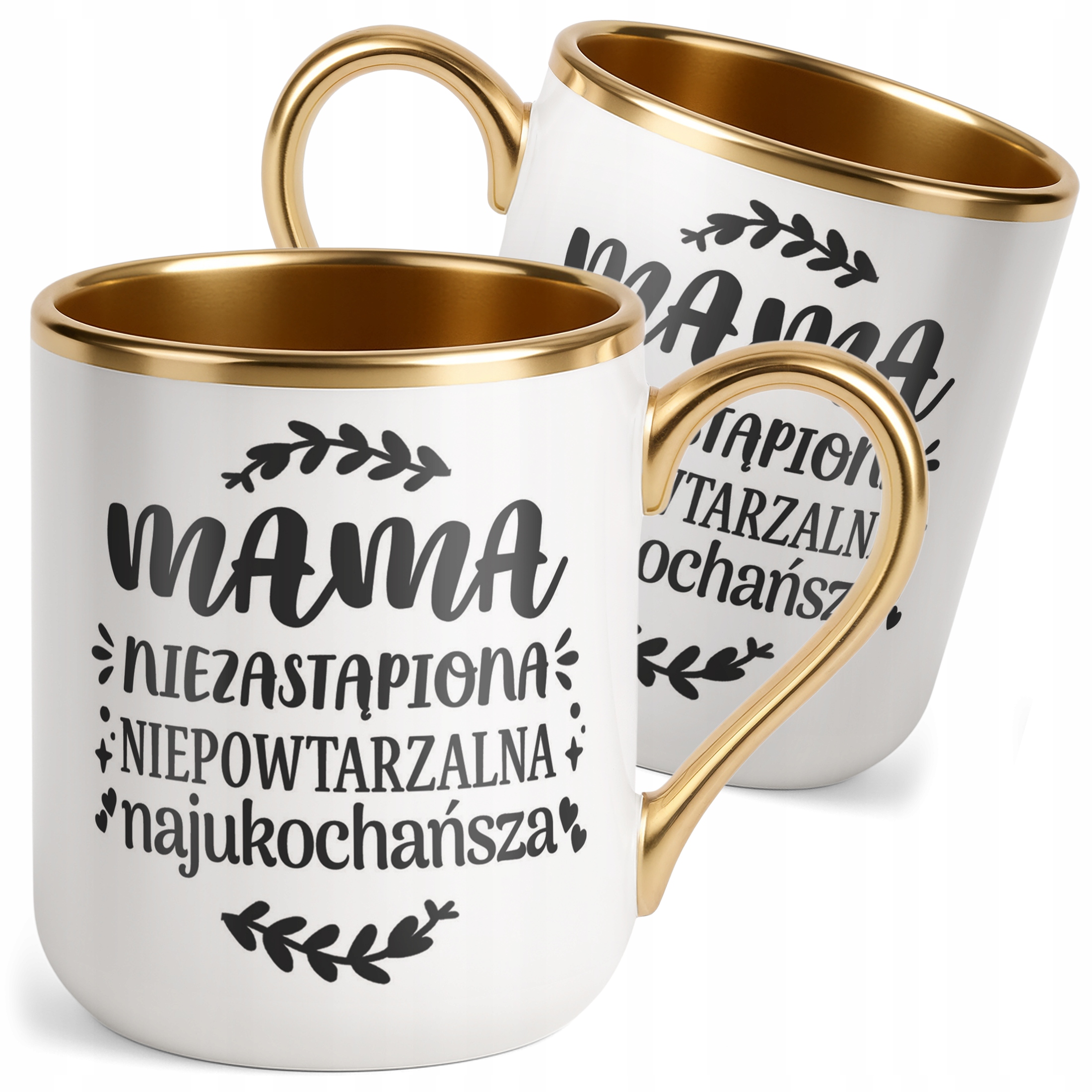 Kubek Premium Złoty Dzień Matki Dla Mamy Prezent Niezastąpiona