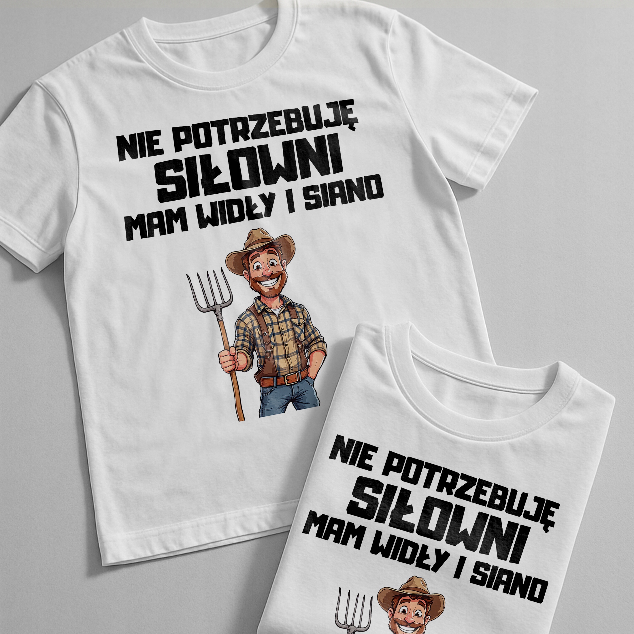 Koszulka biała męska Dla Rolnika Zabawny Prezent Upominek